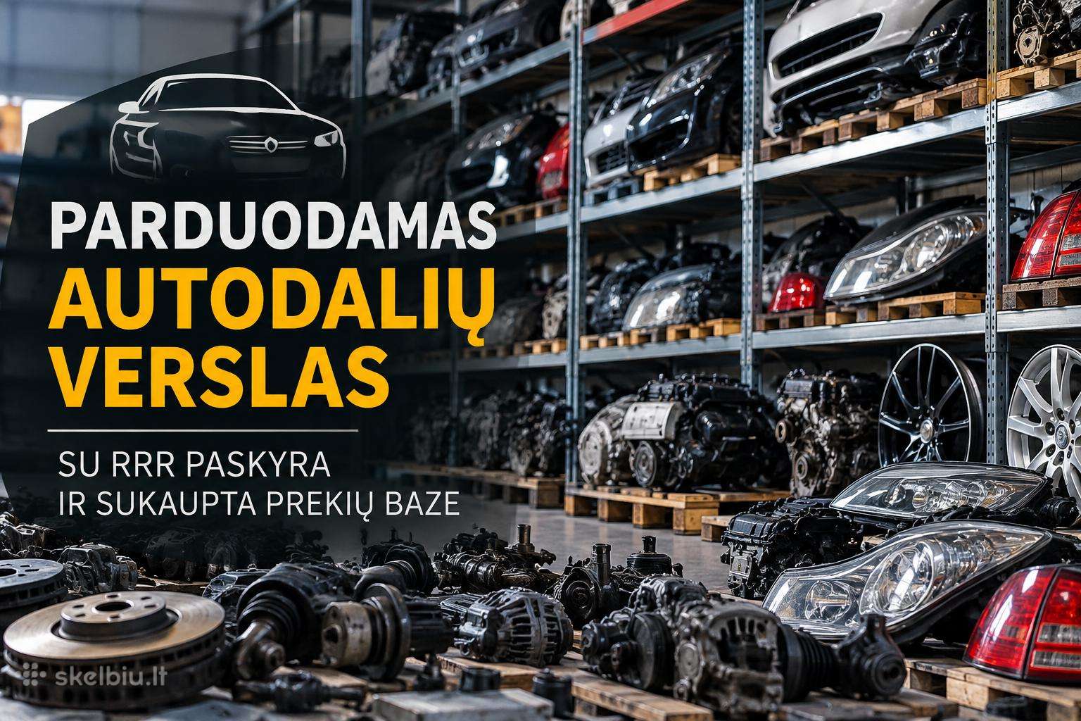 Parduodamas naudotų automobilių dalių verslas