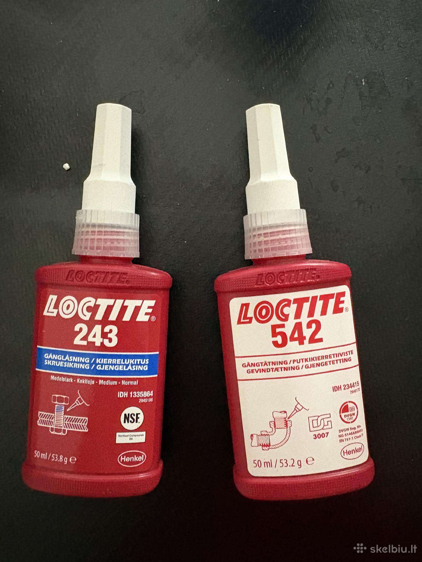 Loctite klijai 2 Rūšių