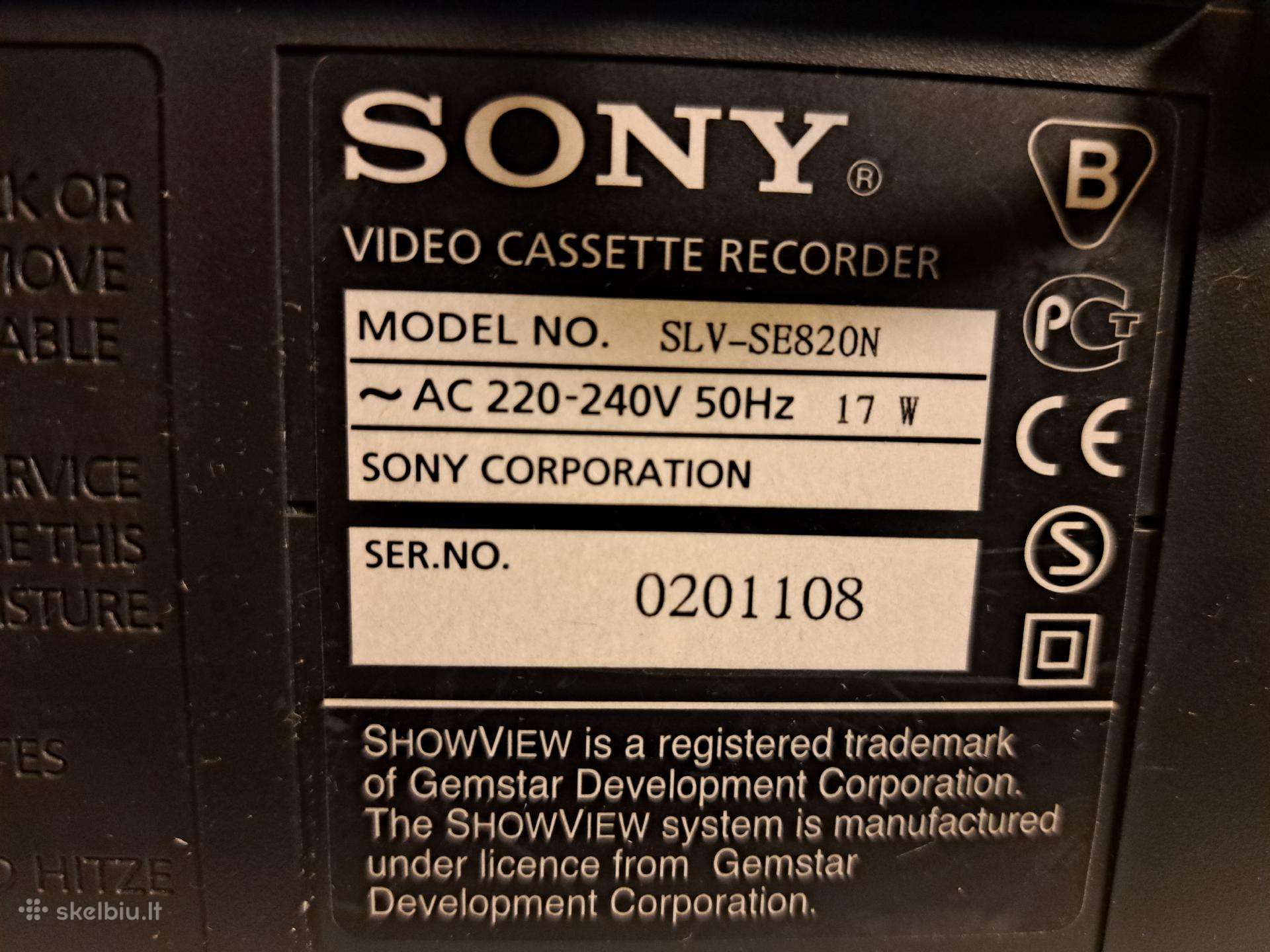 Vhs Sonislv-se82on.laidai ir kasetėsviskas veike.