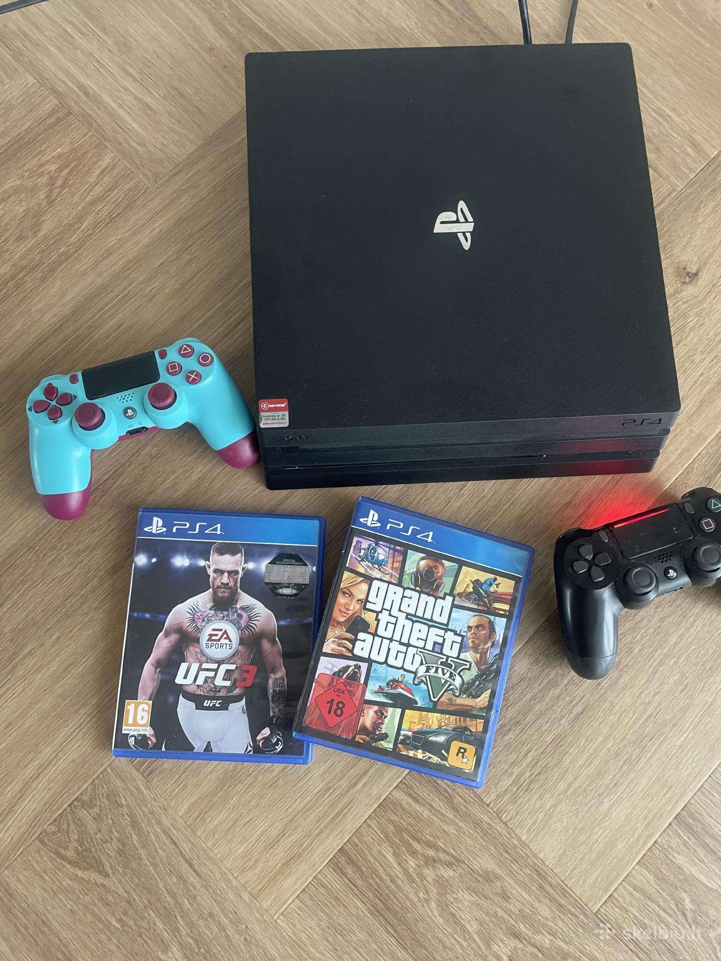 Ps4 Pro 1tb 2 pulteliai 2 zaidimai