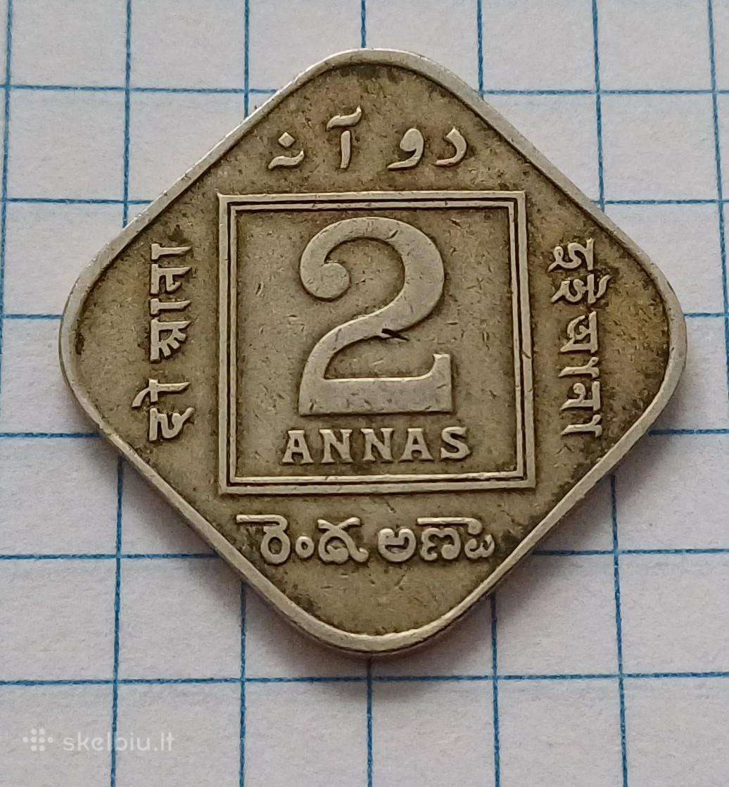 Britų Indija 2 annas 1918
