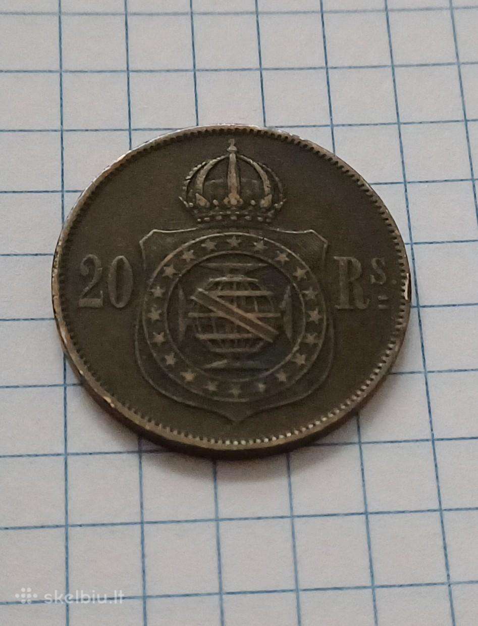 Brazilija. 20 realu. 1869