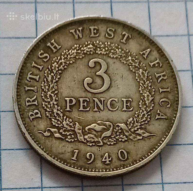 Britu Vakaru Afrika 3 pen. 1940