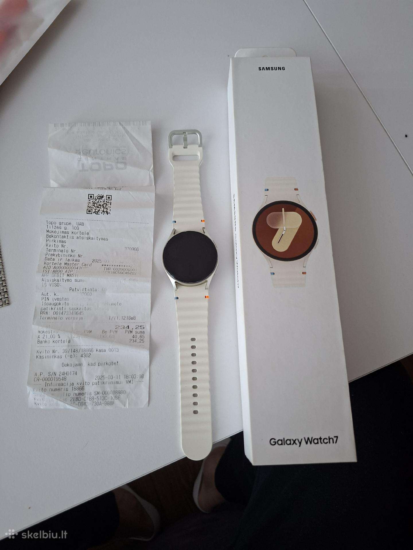 Samsung Galaxy Watch 7 40mm.garantija 5mėn.