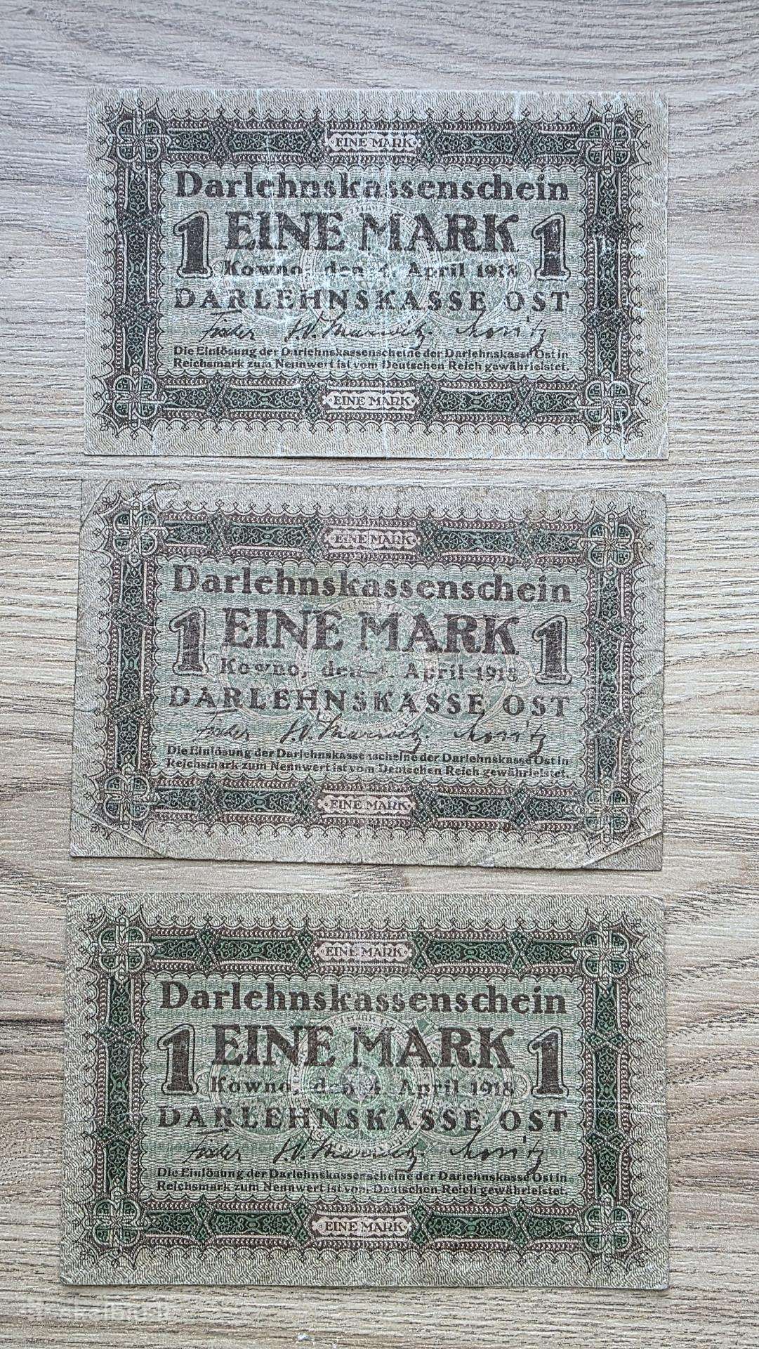 1918 Ost Vokietija Lietuva Lenkija 1 Mark