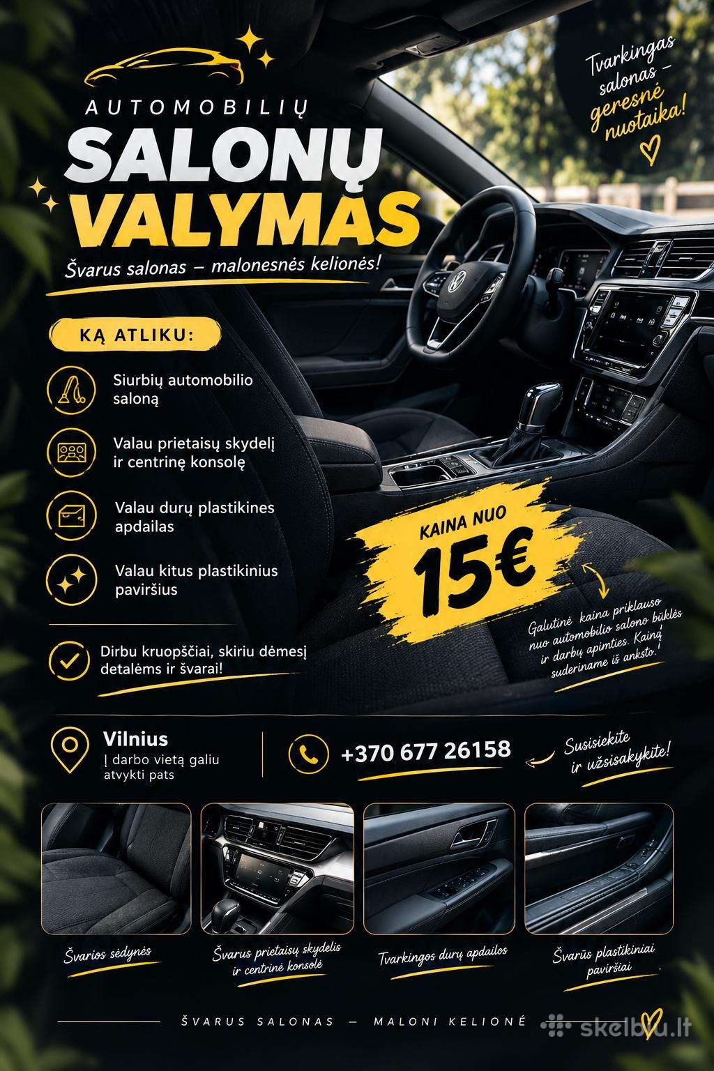 Automobilių Salonų Valymas Vilniuje