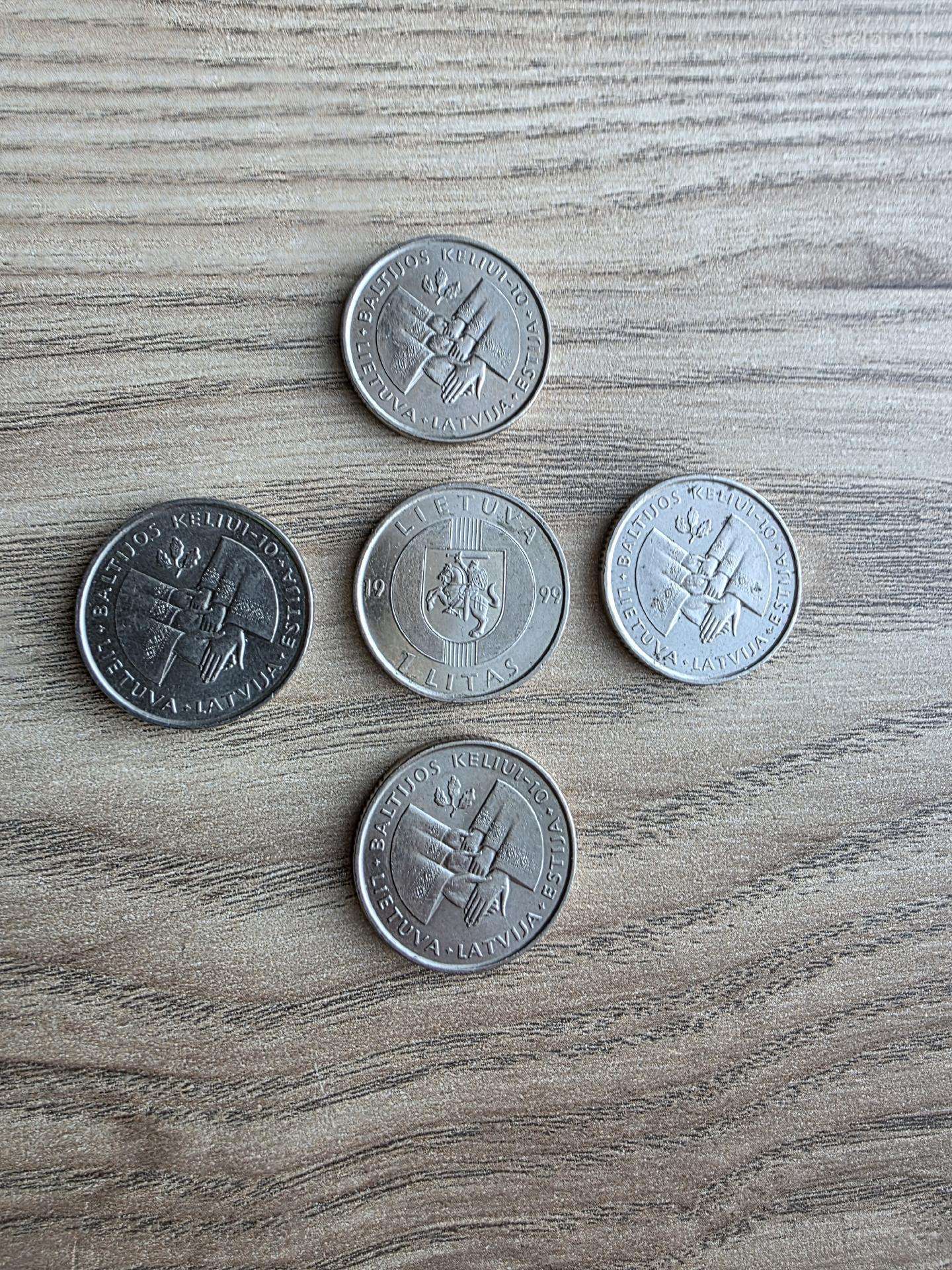 1999 metų 1 litas Baltijos keliui