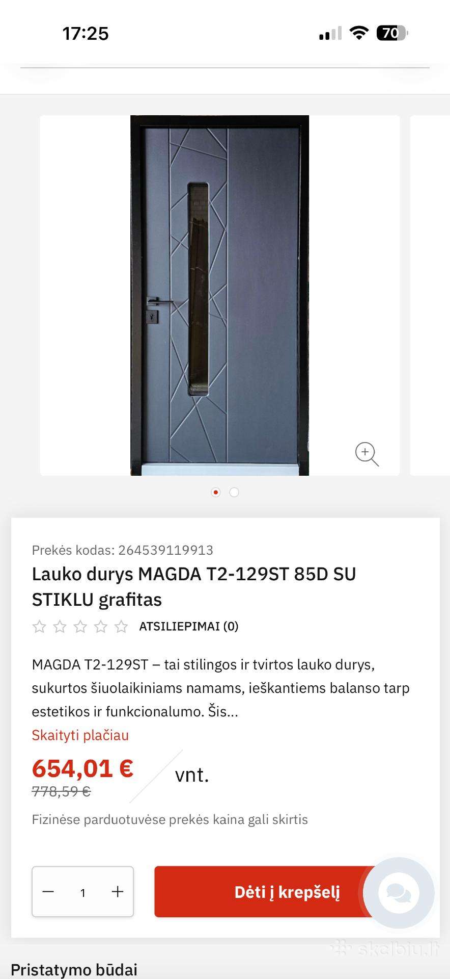 Magda lauko durys naujos neišpakuotos