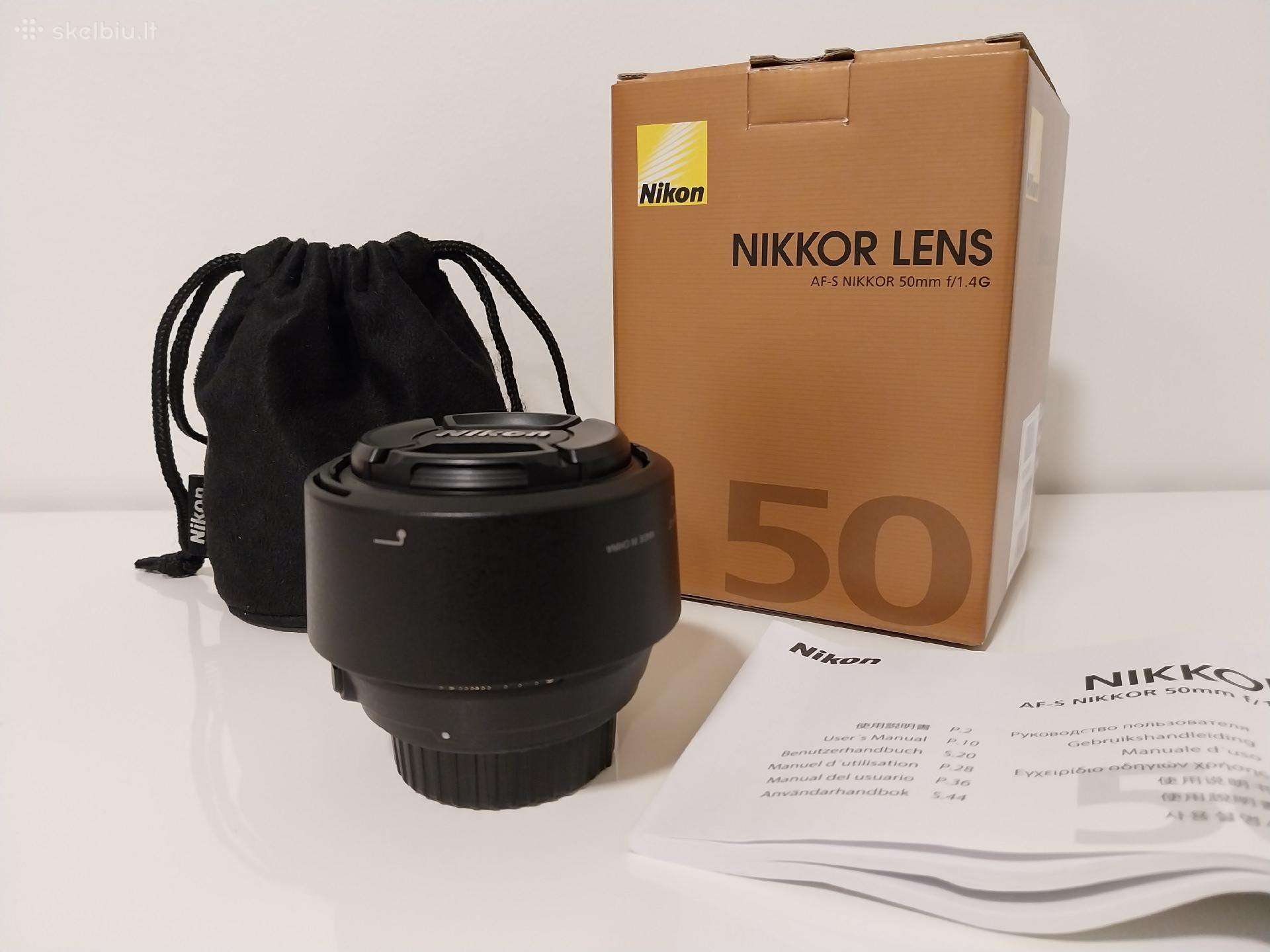 Parduodu Nikon Af-s Nikkor 50mm f/1.4G objektyvą