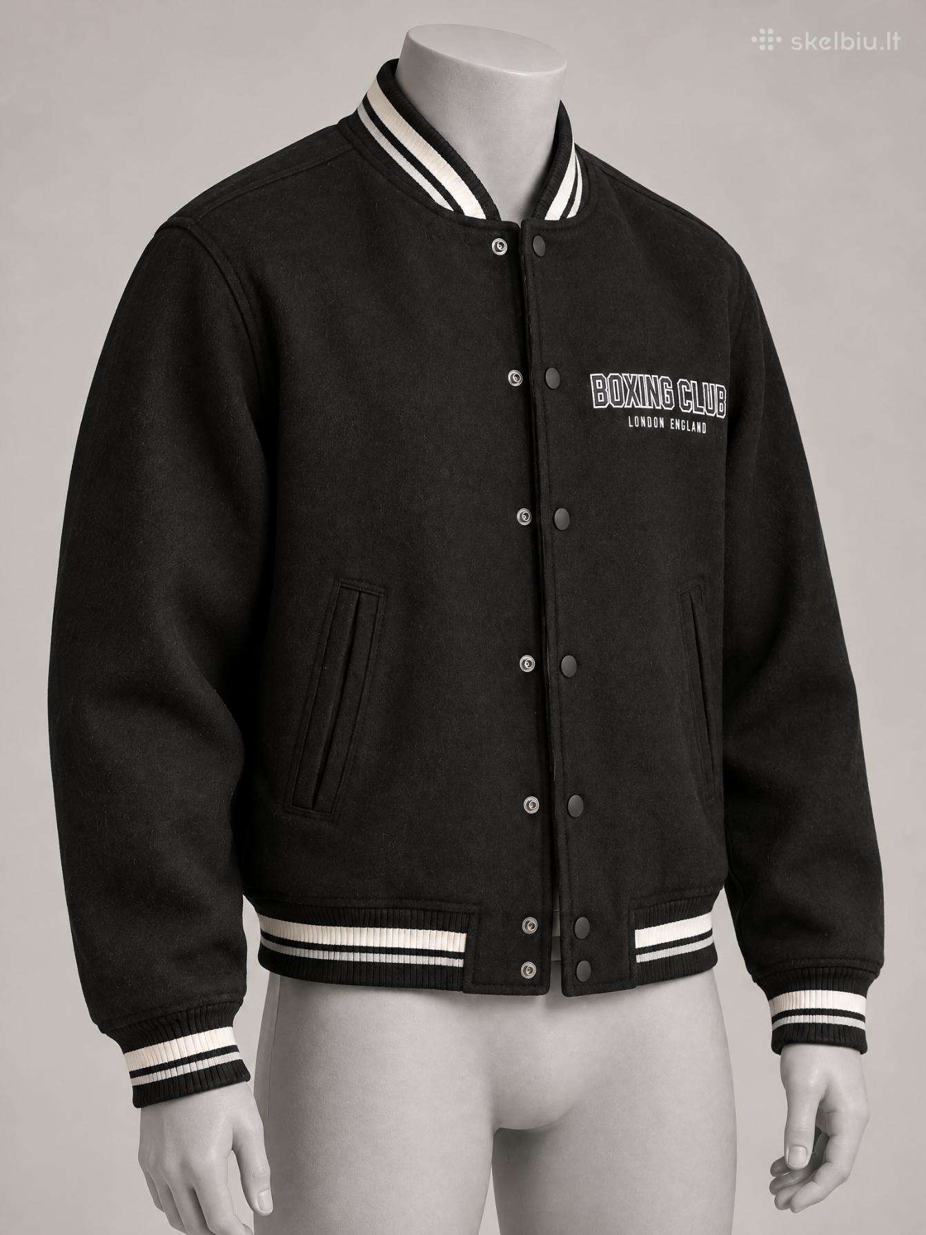 Juoda „bershka“ varsity stiliaus striukė