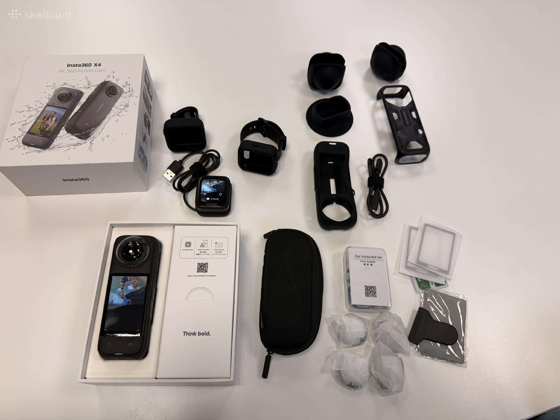 Parduodama Insta360 X4 8k 360 kamera su GPS Previ