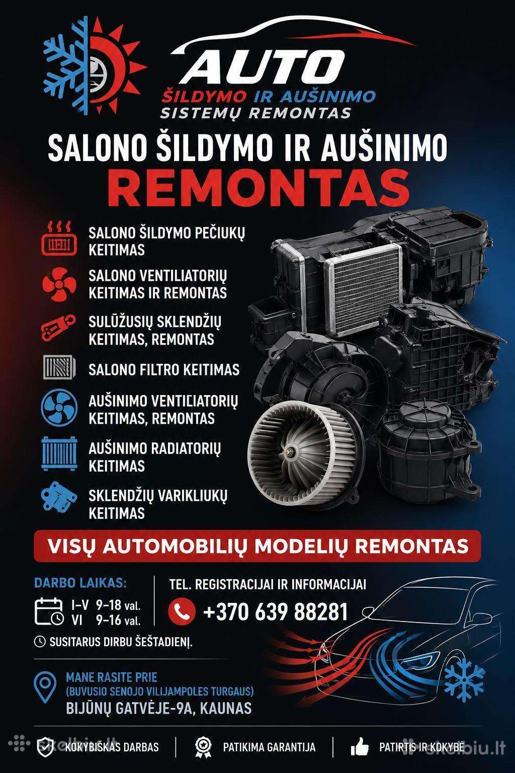 Automobilių Šildymo Ir Aušinimo Sistemų Remontas