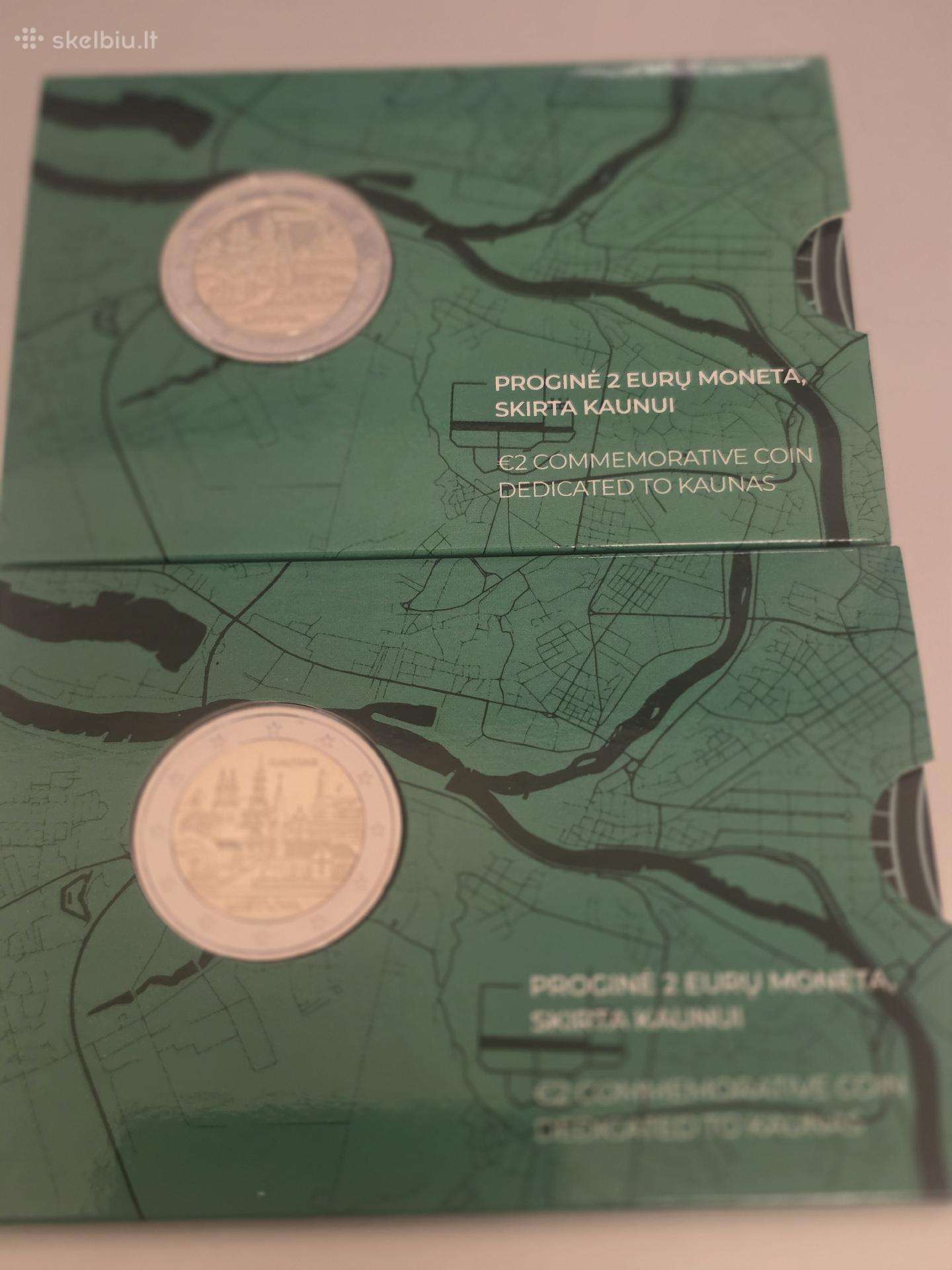 2€ Bu monetos Kaunas kortelės 2 vnt.