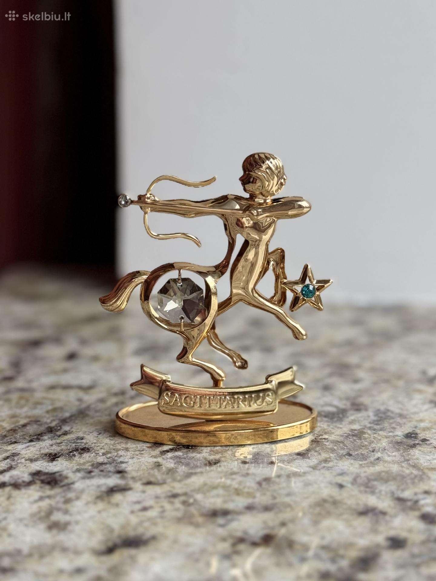 Zodiako ženklas ‘šaulys su swarovski kristalais