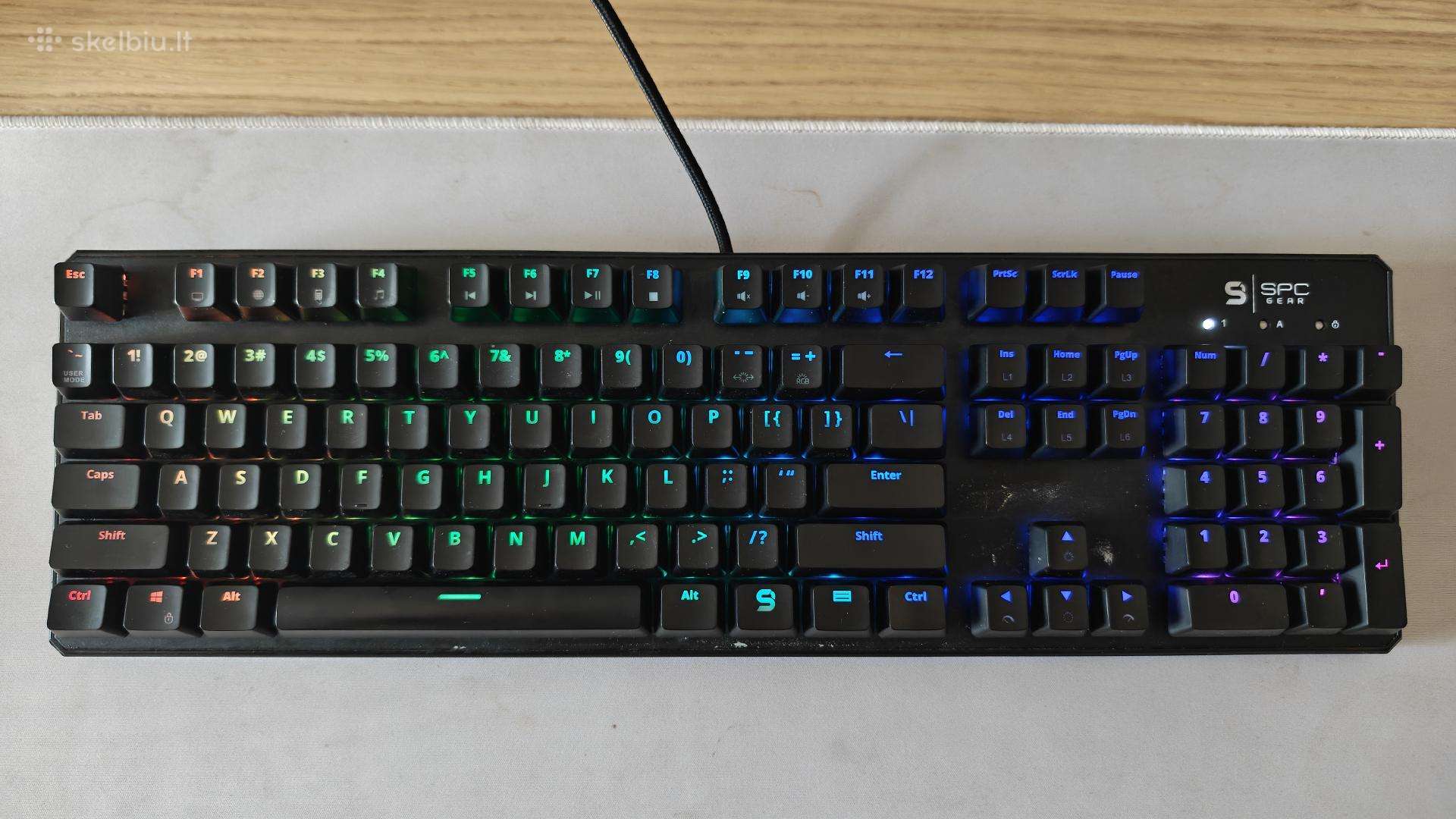 Spc Gear Gk540 browklaviatūra + pudding keycaps