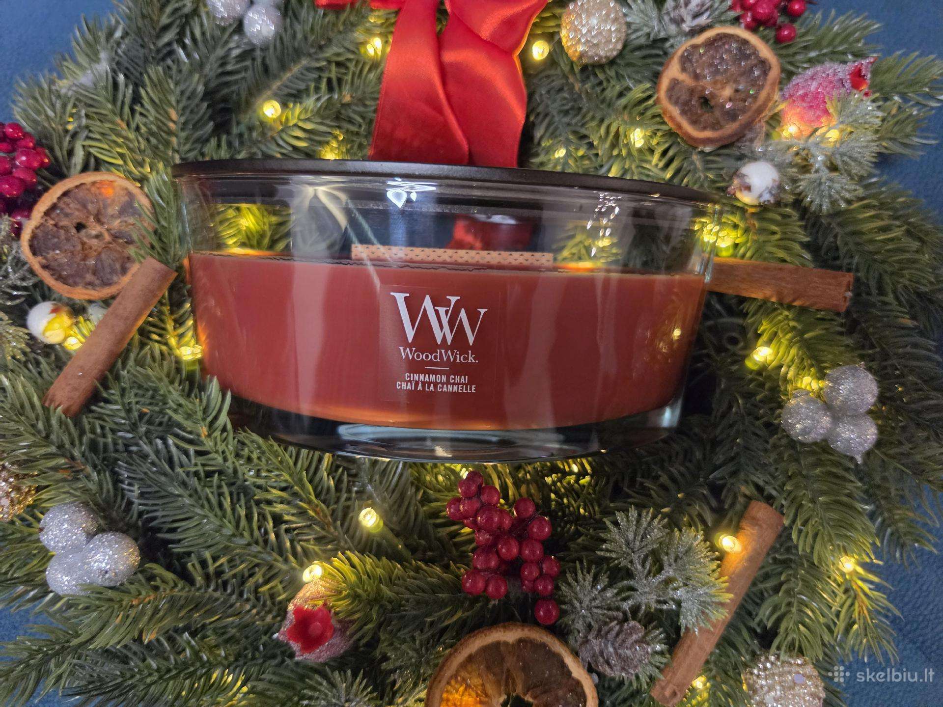Woodwick Cinamon Chai žvakė