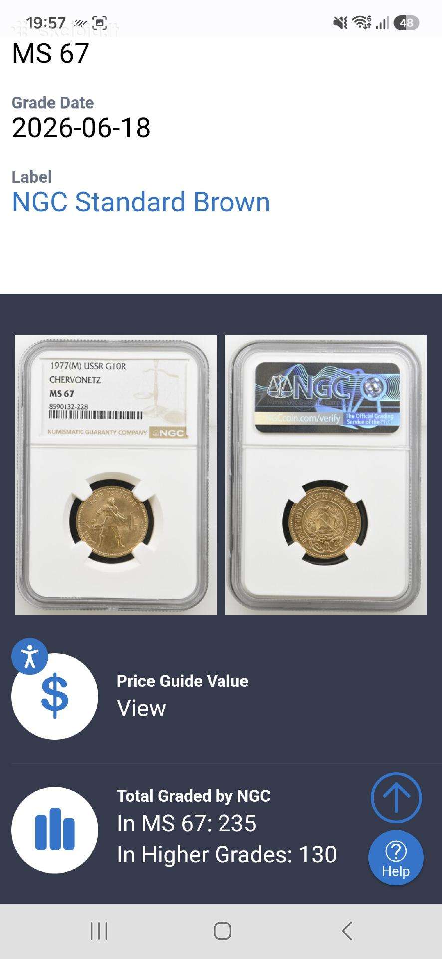 1977 ms67 sejikas ussr