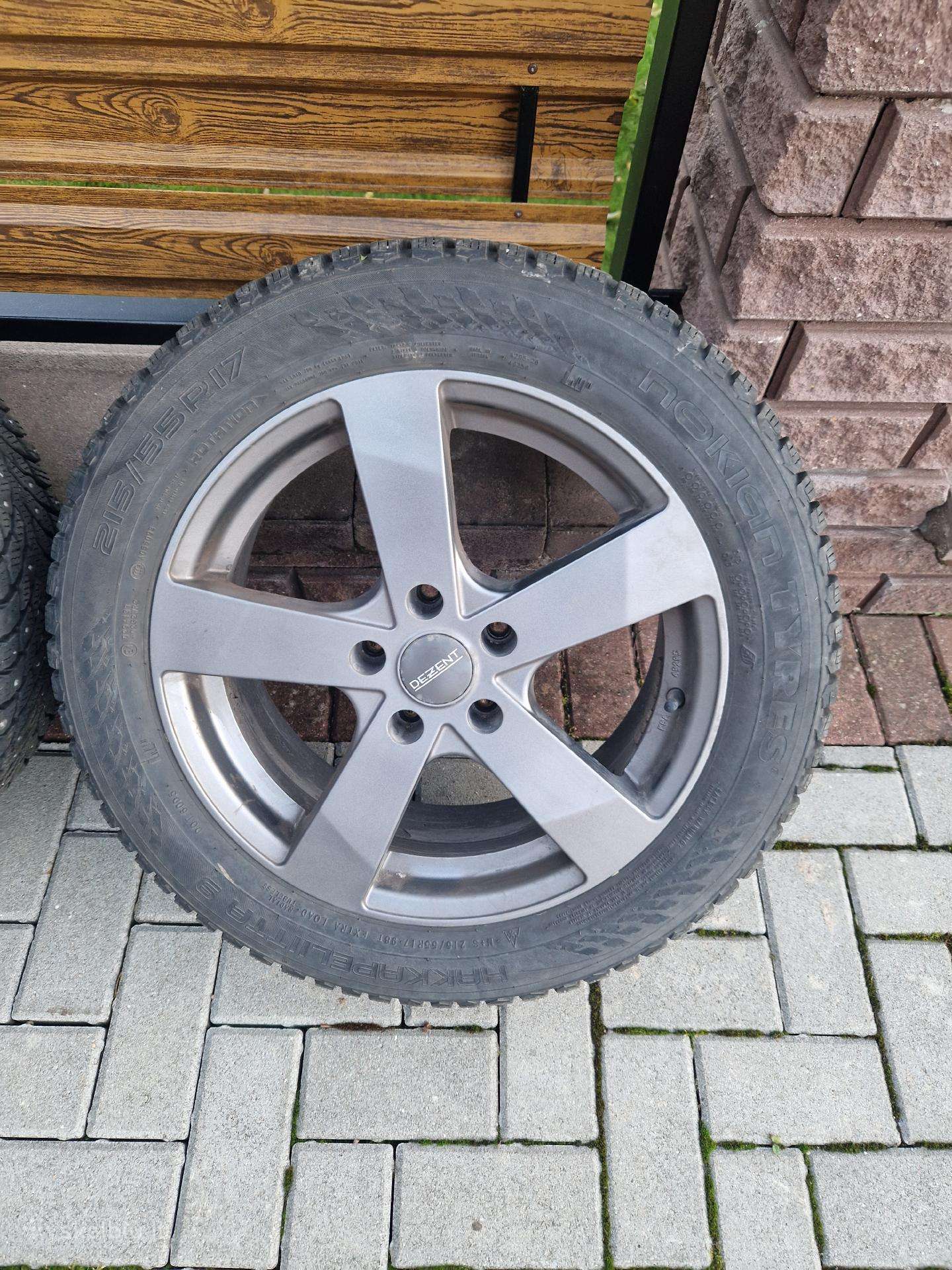 R17 Opel ratlankiai su padangom