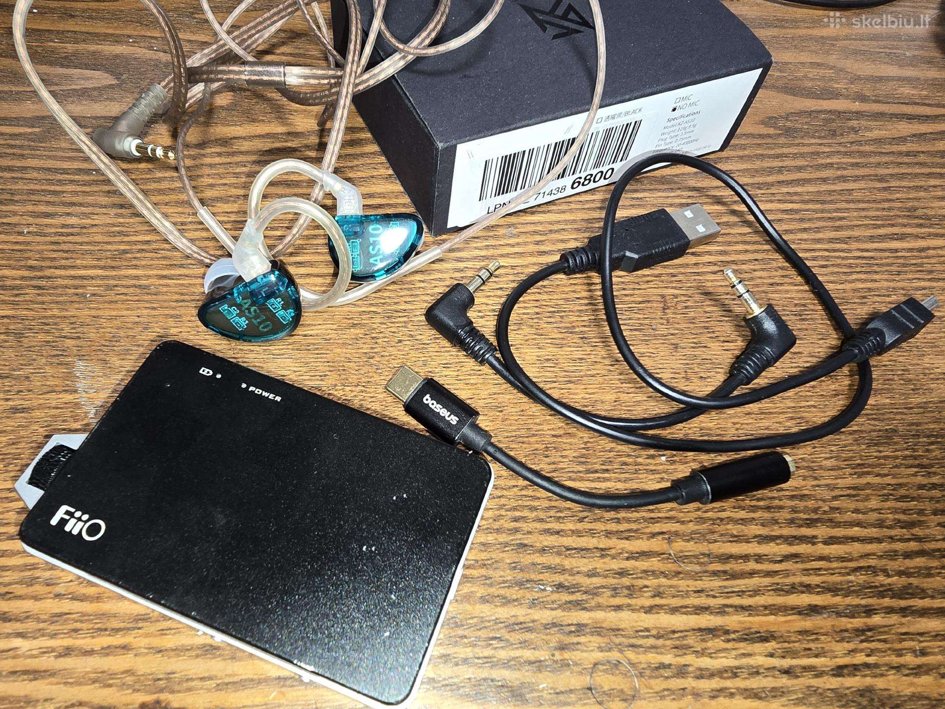 Kz as10 ausines ir fiio e11