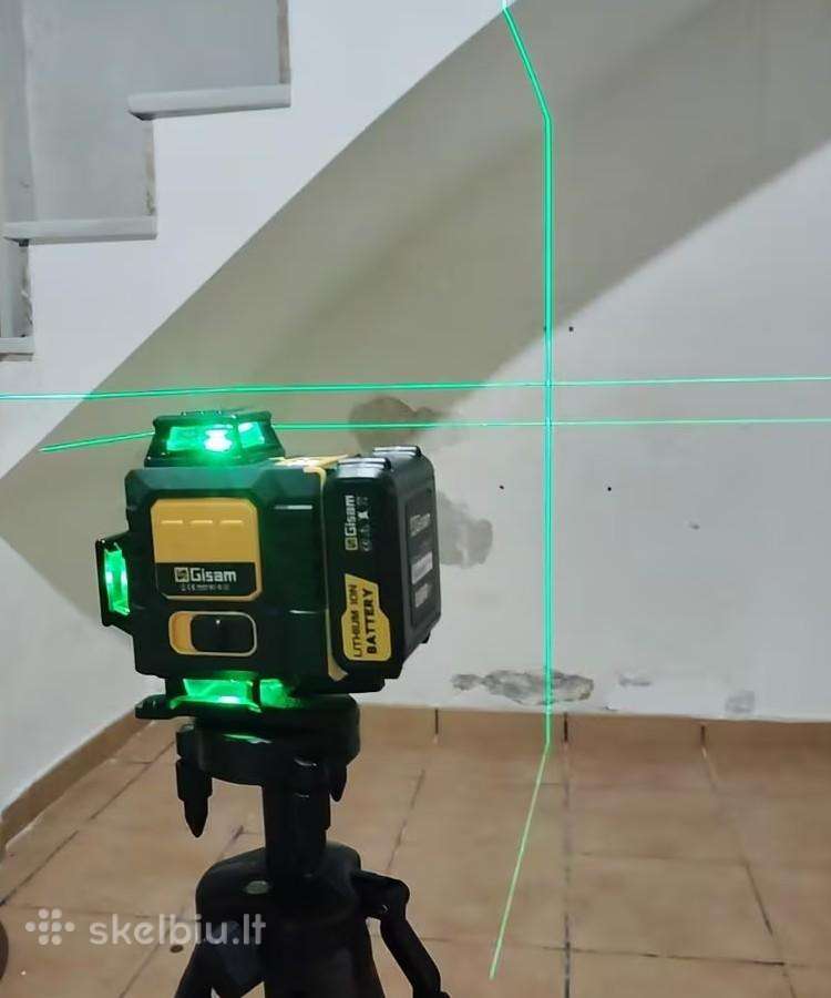 Lazerinis nivelyras - Naujas, 4d, 360, 16 Linijų