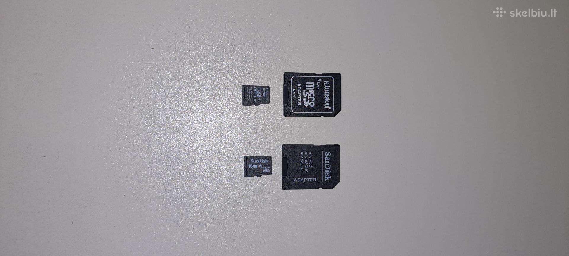 Micro sd adapteriai 2x16gb