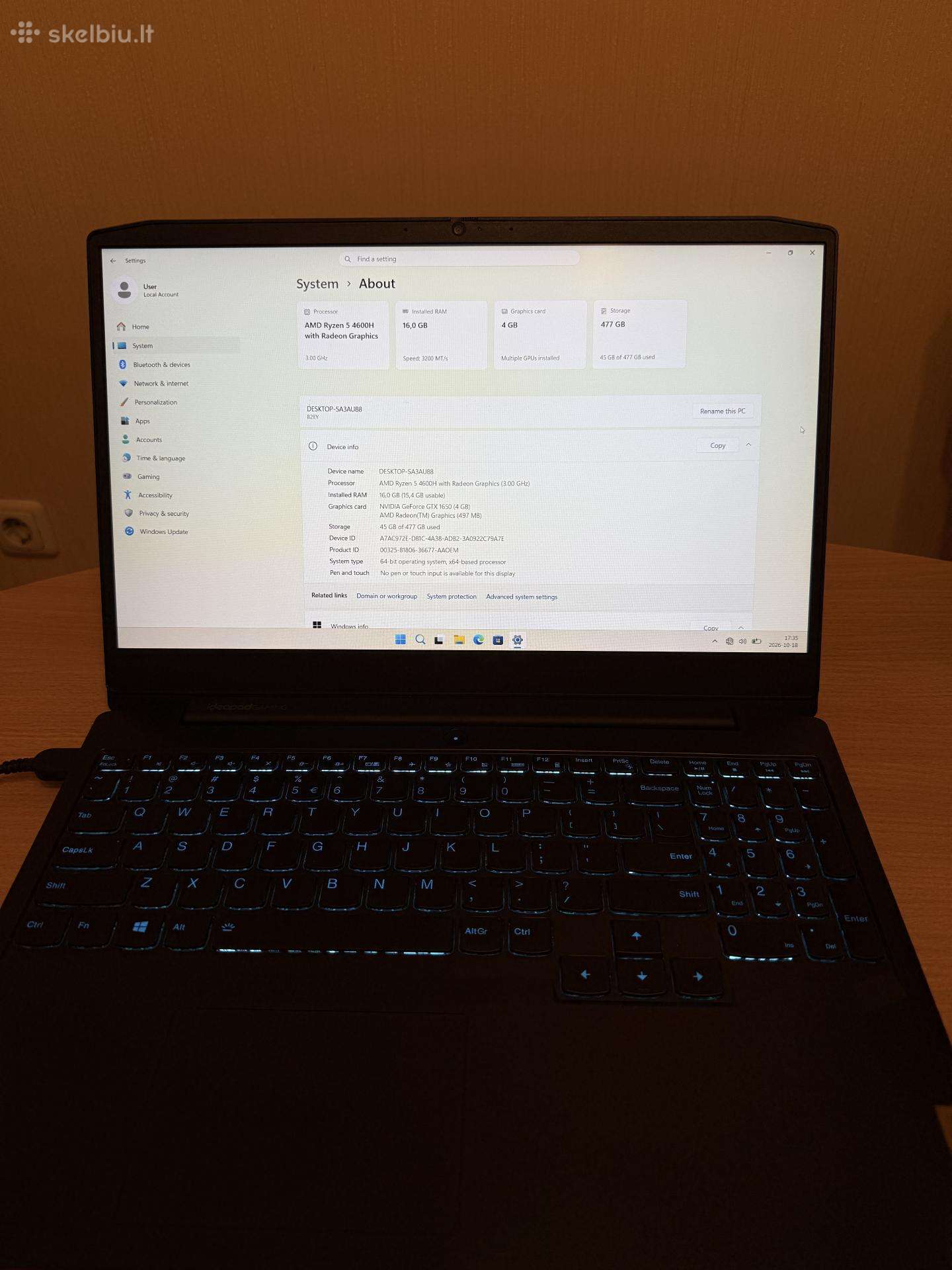 Lenovo Ideapad Gaming 3 Gtx 1650 16gb 512gb