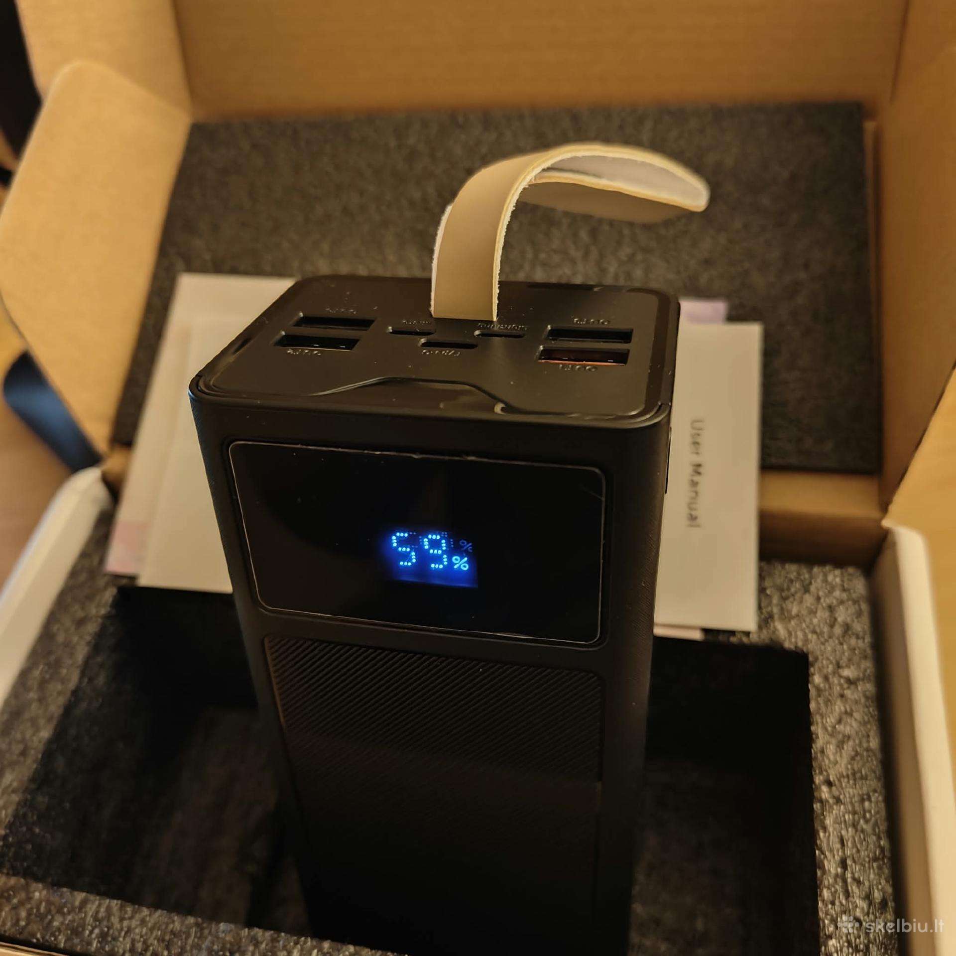 Powerbank - išorinė baterija 100000 mah, nauja 66w