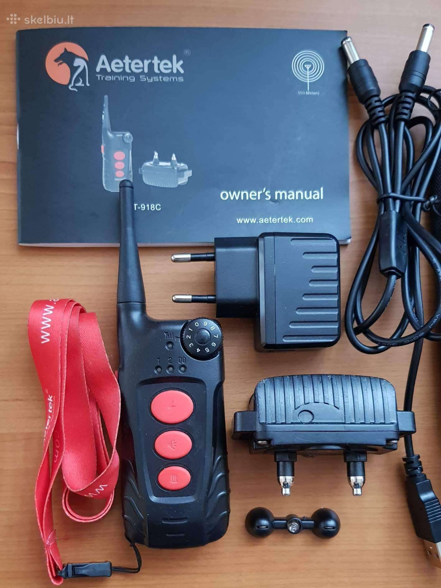 Elektrinis dresūros antkaklis su pulteliu šuniui