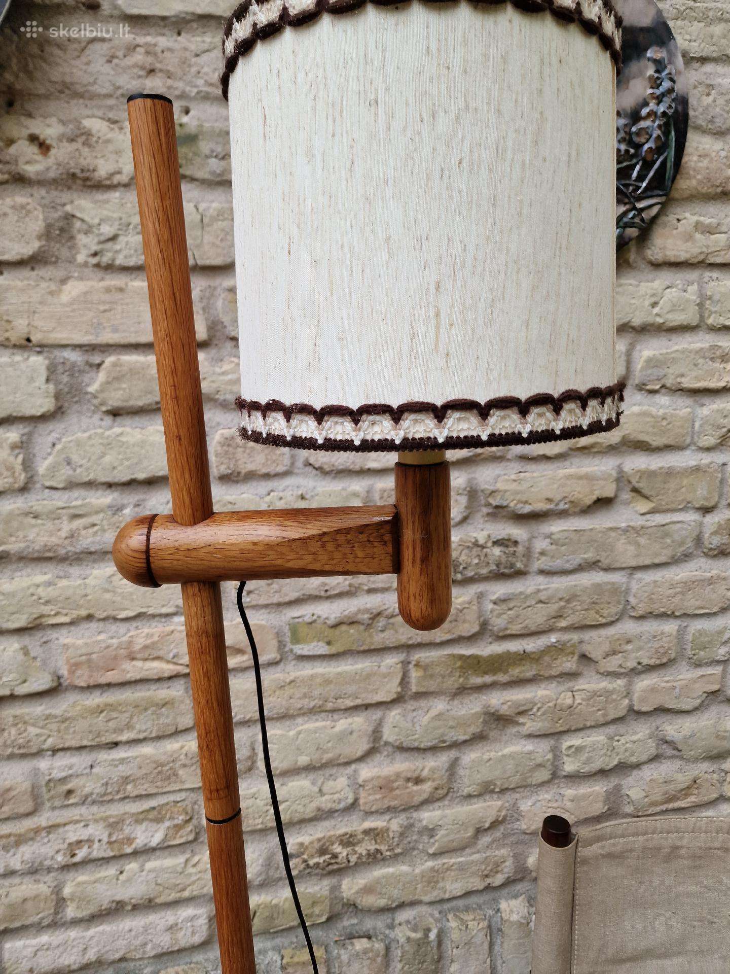 Vintažinis mid century ąžuolinis toršeras