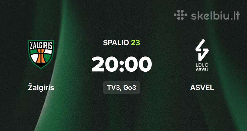 Žalgiris - Asvel Audi klubas 3 bilietai