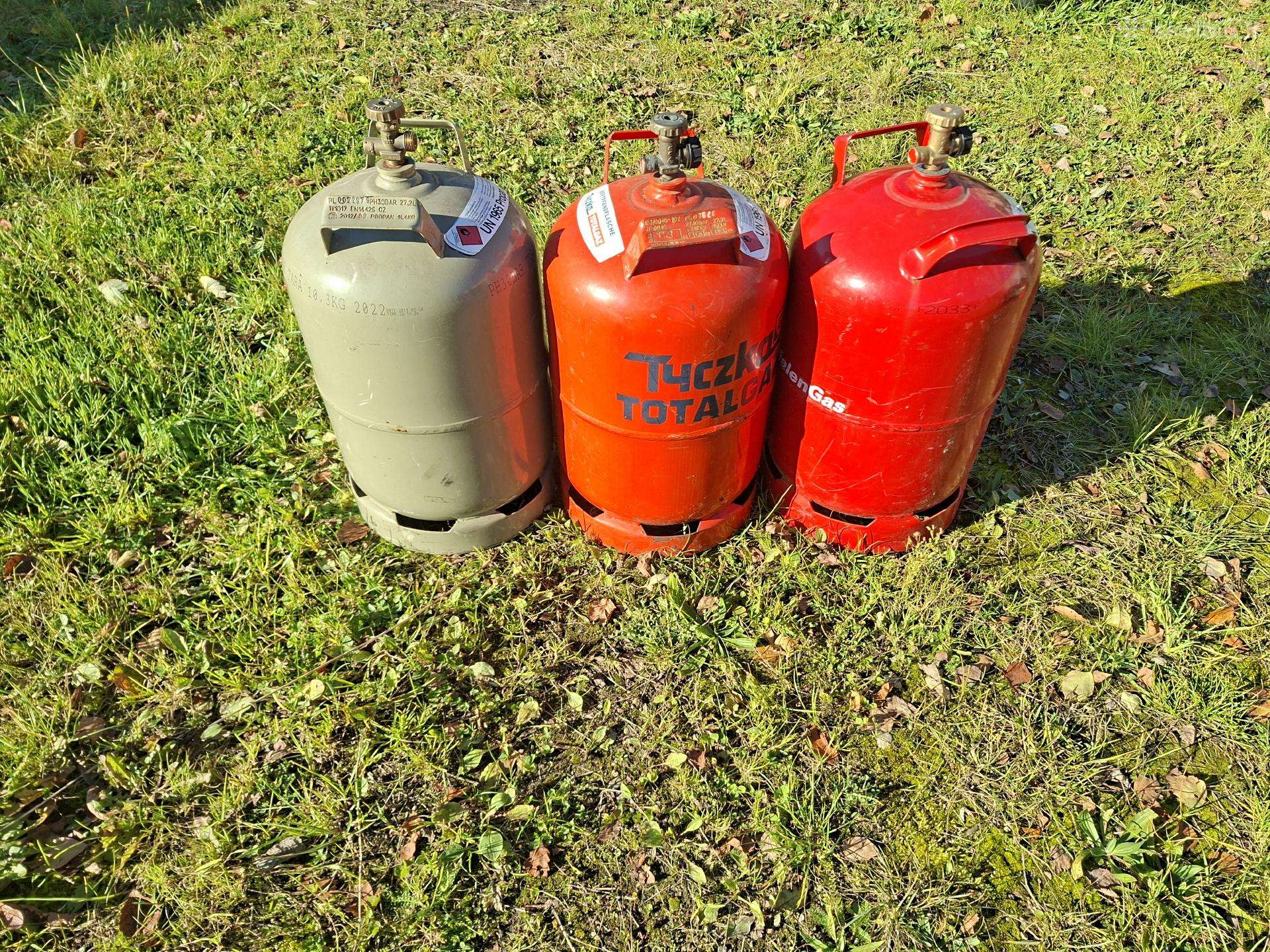 Dujų balionas 27ltr su vožtuvu 3vnt