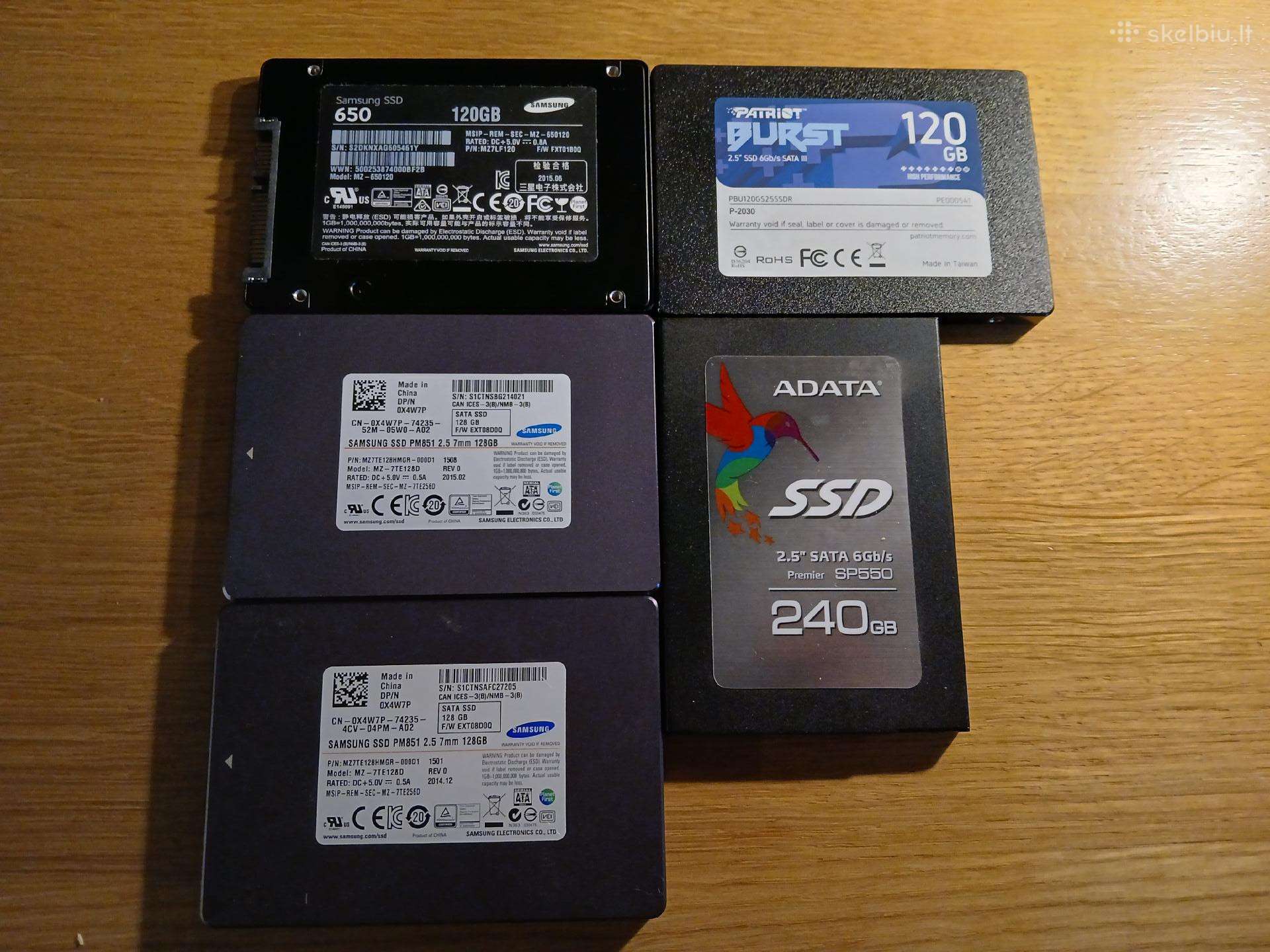 SSD HDD 120-240 GB talpos