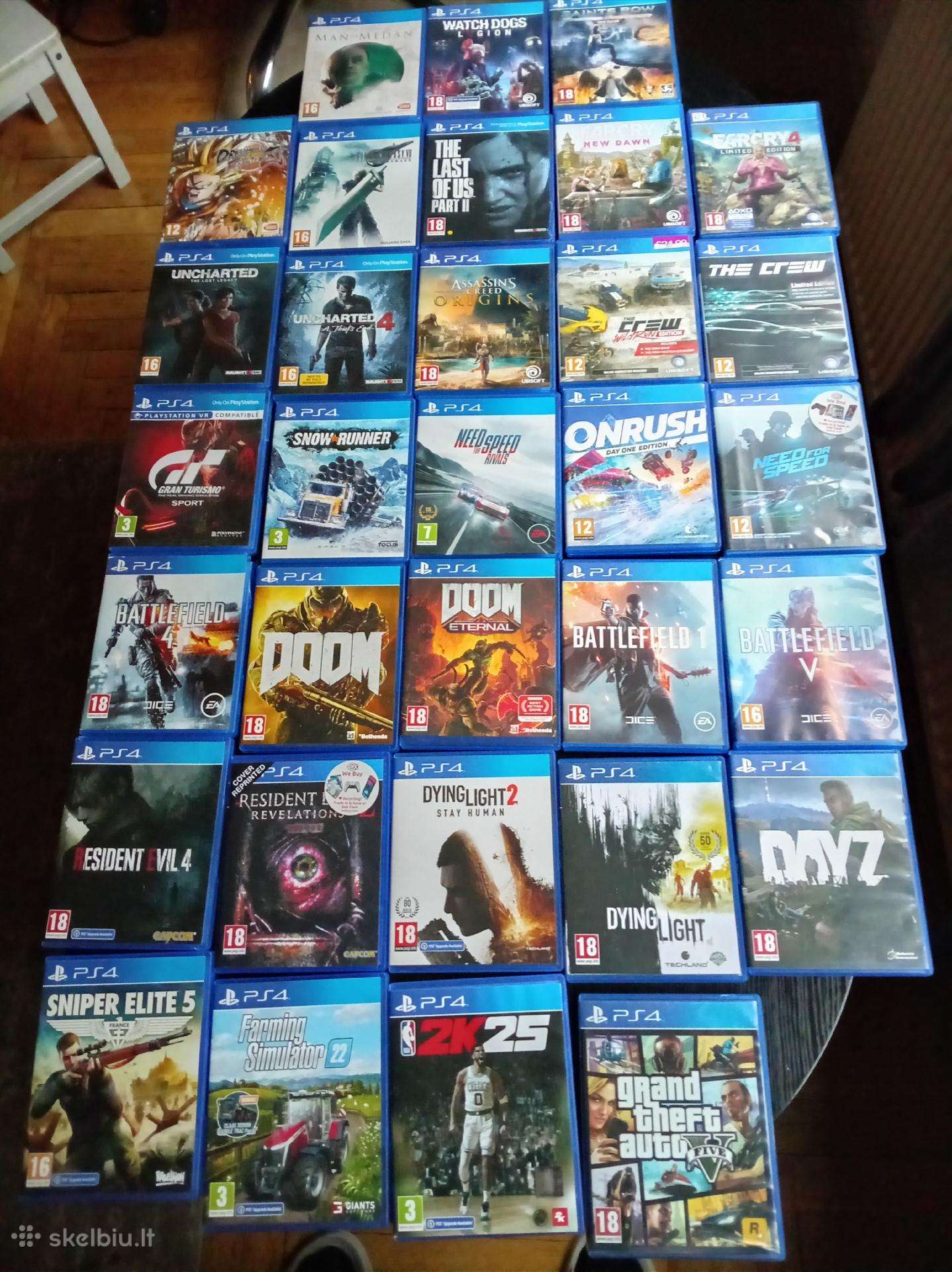 Nauji, naudoti Ps4 žaidimai