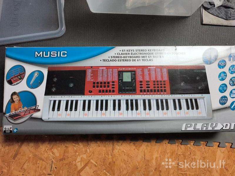 Vaikiškas sintezatorius su mikrofonu