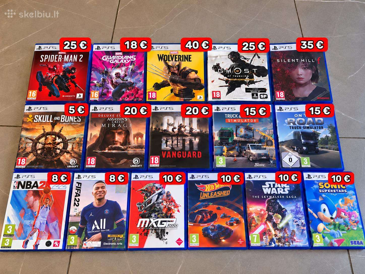 Ps5 žaidimai geromis kainomis – nuo 5€