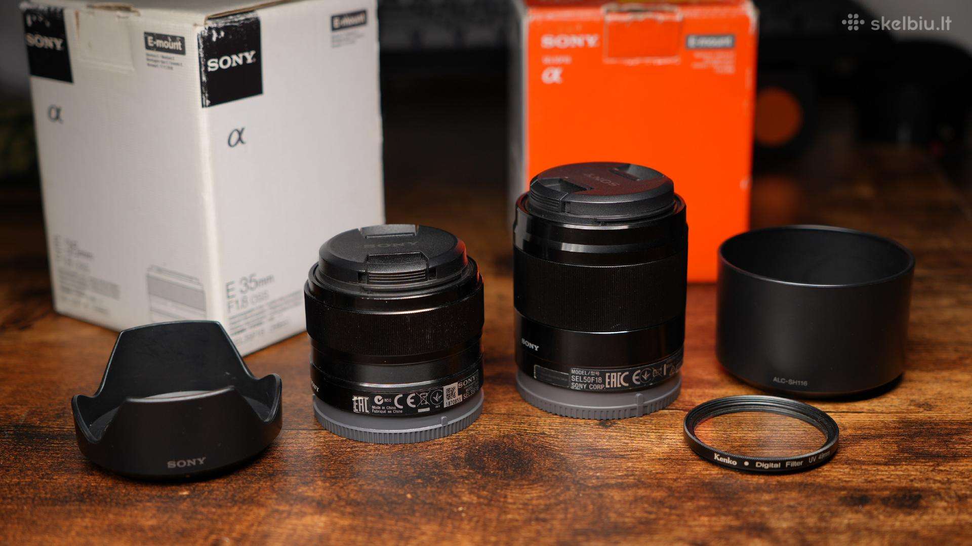 Sony E 35mm F1.8 Oss ir E 50mm F1.8 Oss