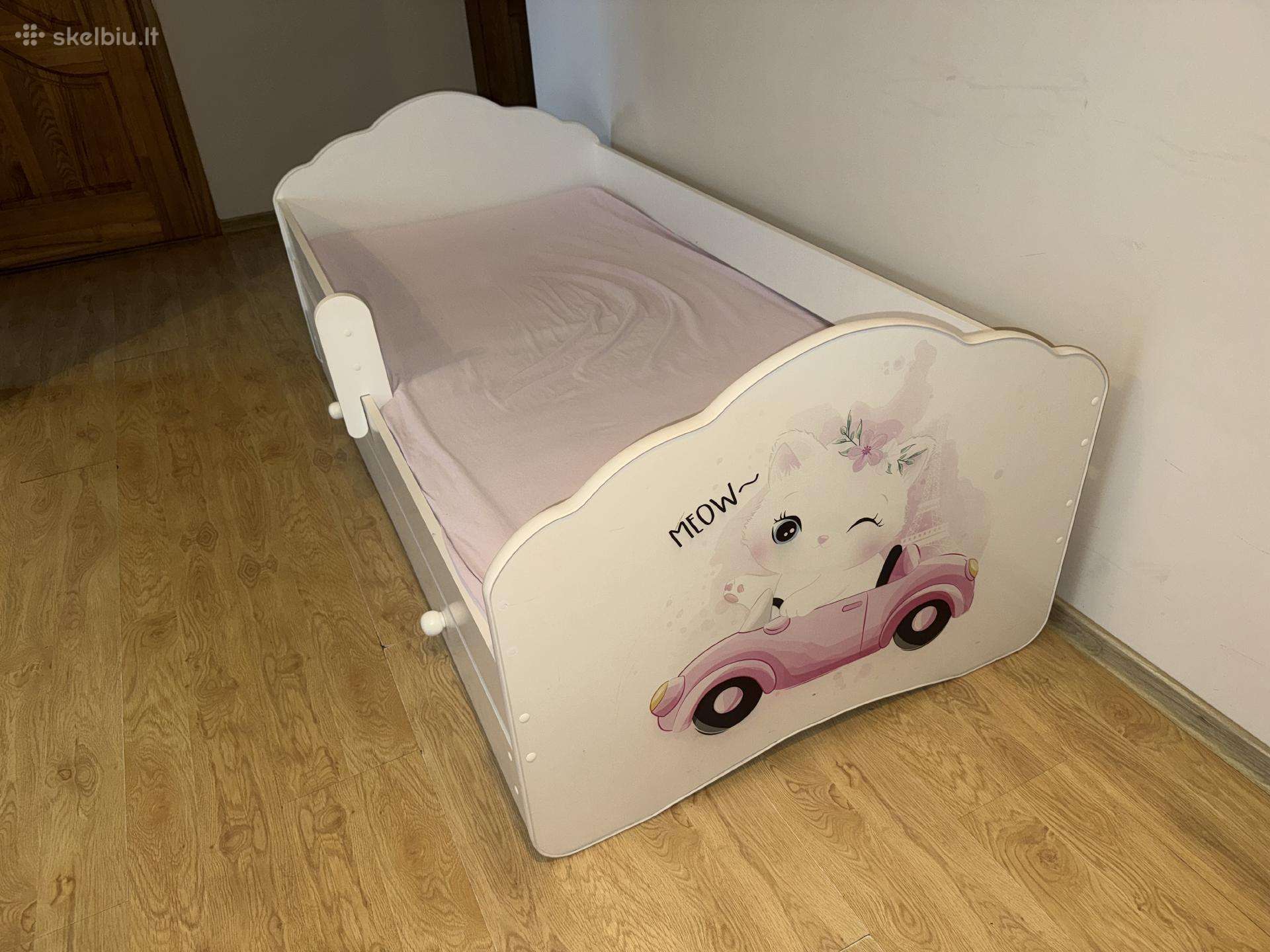 Vaikška lova 160cm x 80cm su čiužiniu