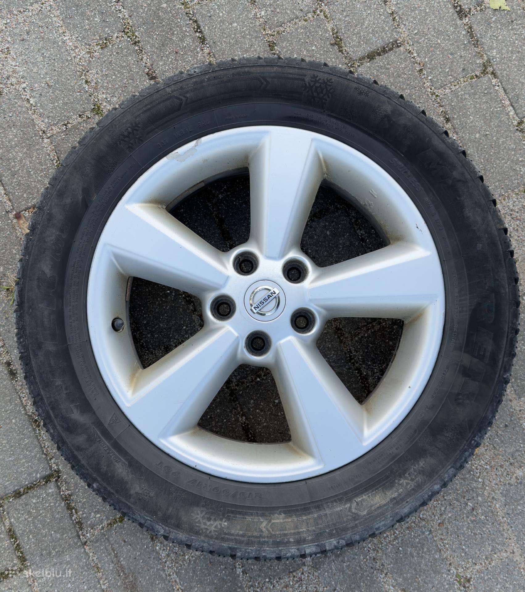 Žieminės padangos originalūs Nissan rantlankiai