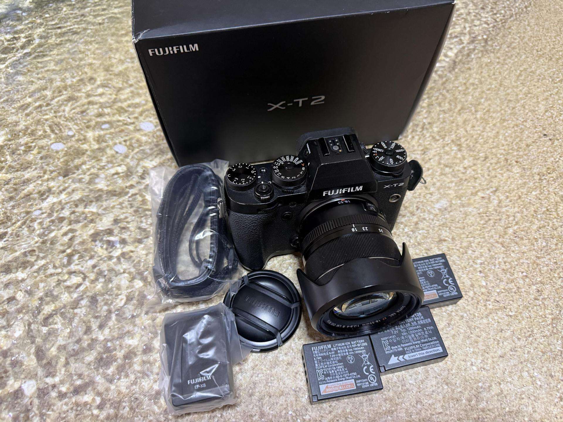 Fotoaparatas Fujifilm Xt2 su objektyvu Xf 18-55