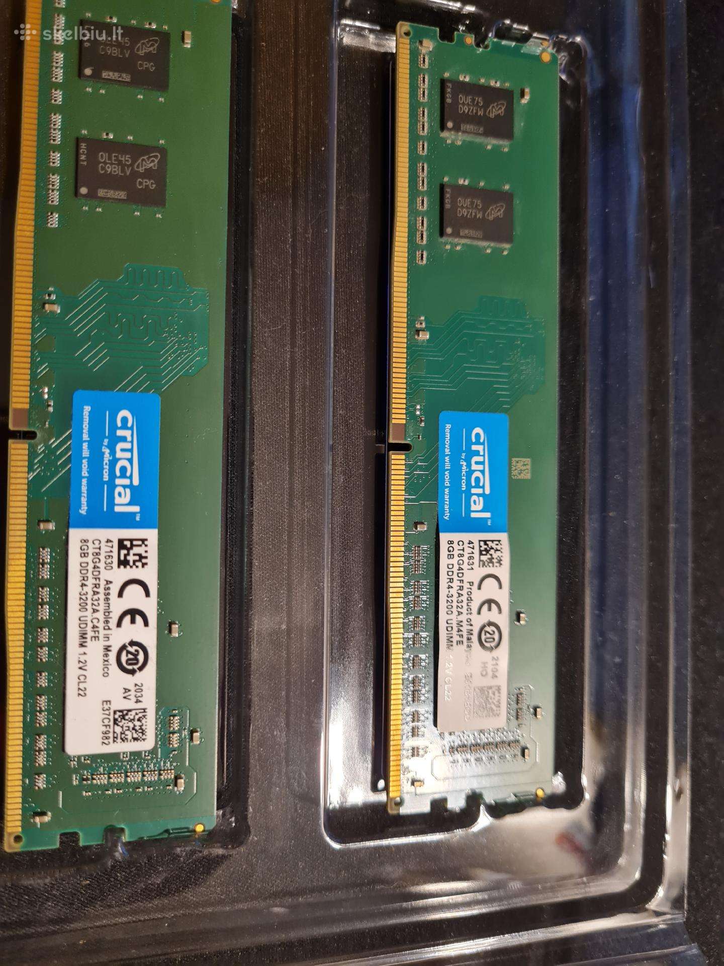 RAM Crucial 16gb (2x8gb) Ddr4 3200mhz