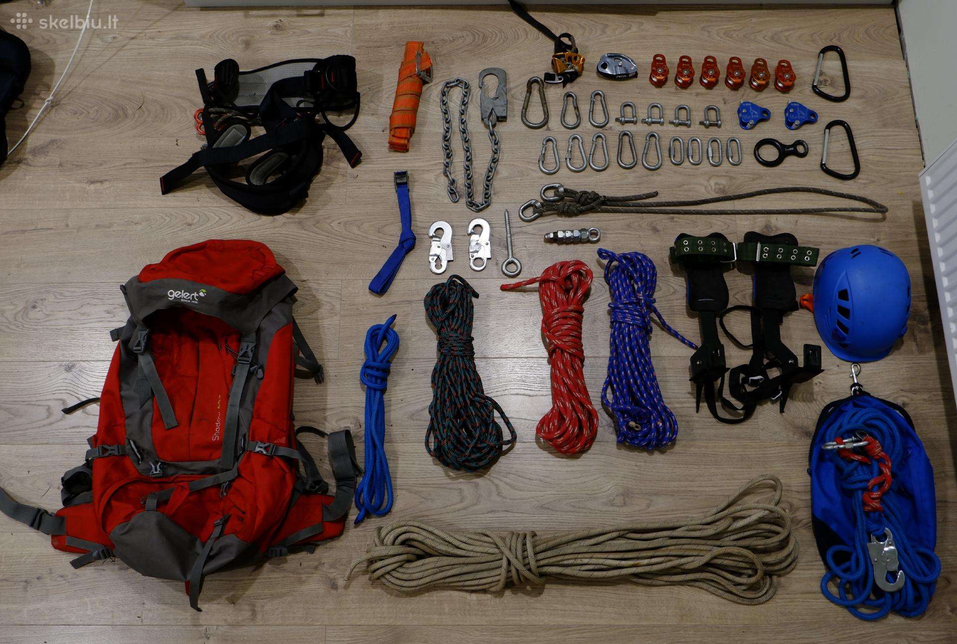 Alpinizmo, aukštalipio, medžių laipiojimo įranga