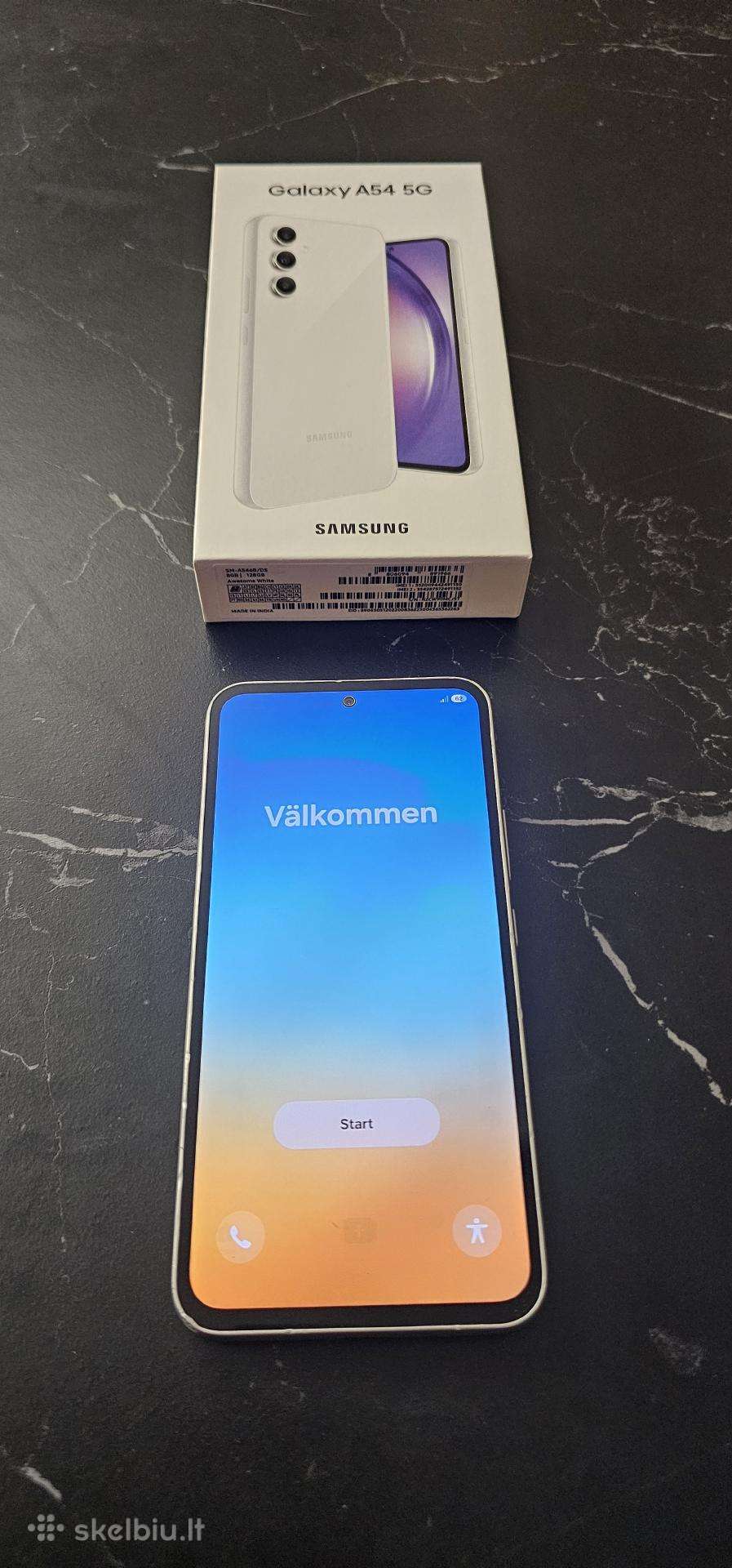 Samsung Galaxy A54 5G – 8/128 GB, baltas, dėžutė