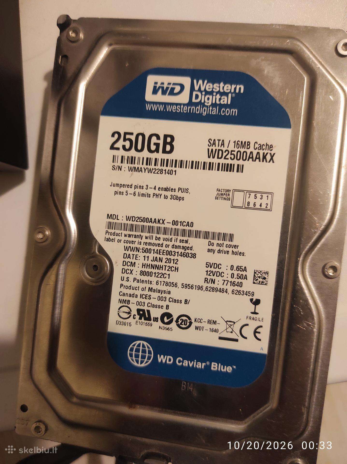 Wd 250gb, Sata