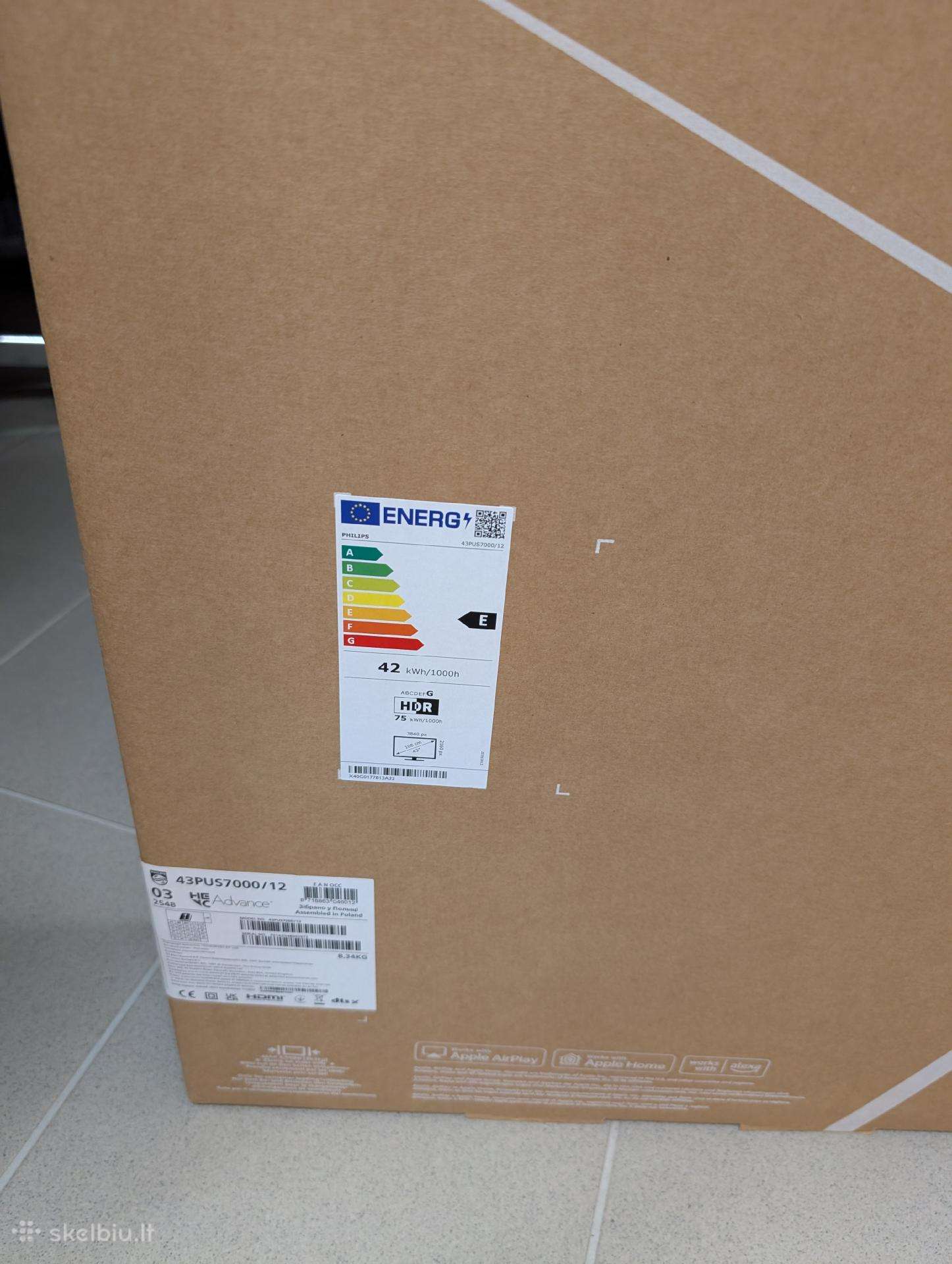 Parduodu Philips 43pus7000 43 colių 4k Ultra HD Sm