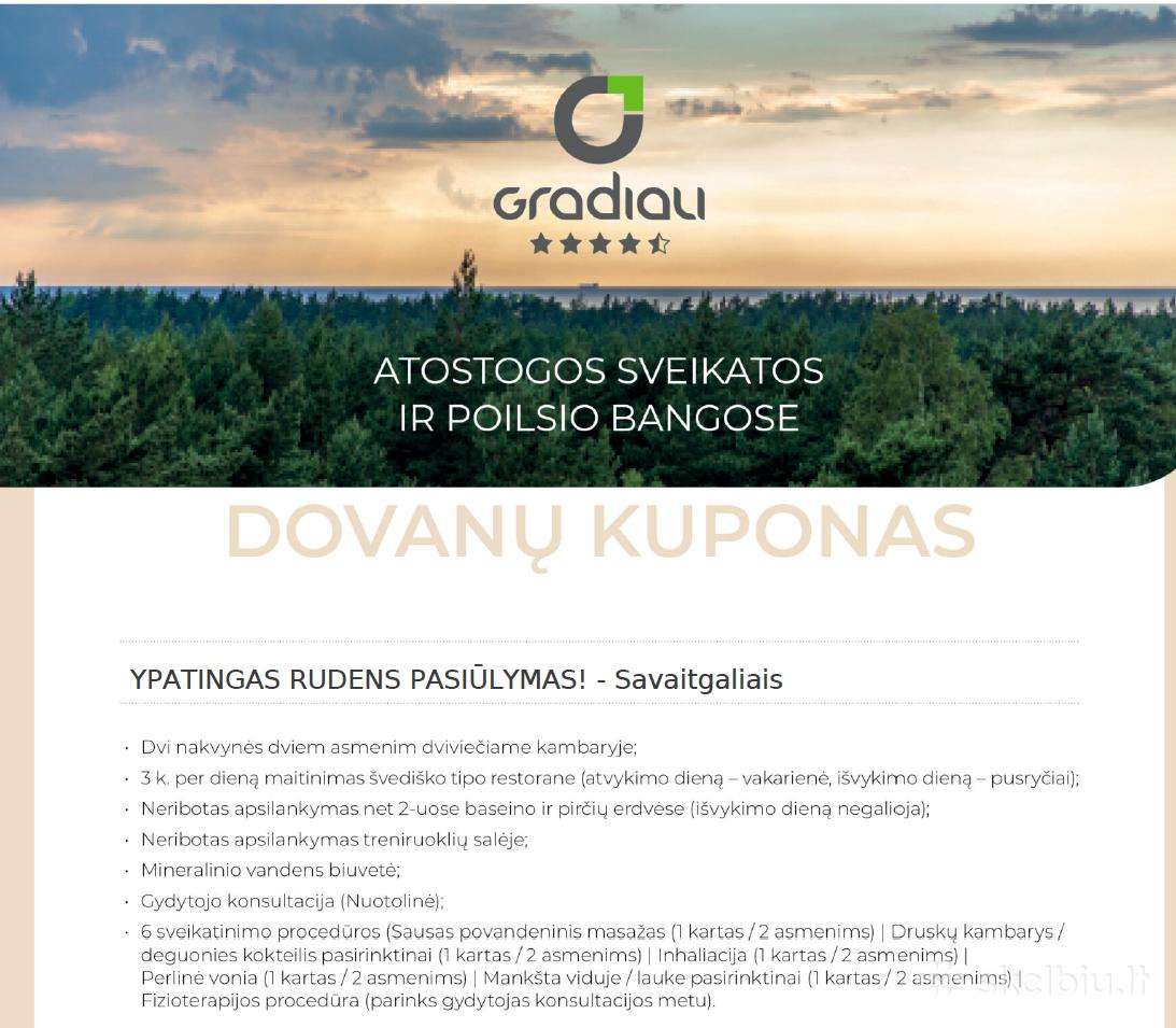 Gradiali Spa kuponas