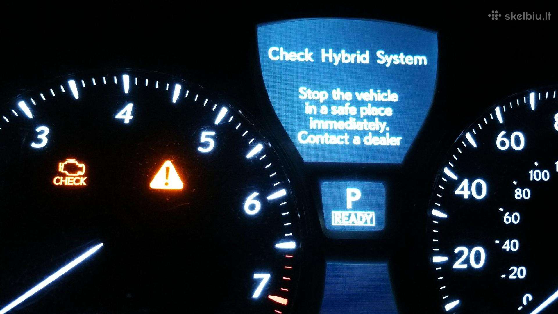 Toyota Lexus Check Hybrid System.