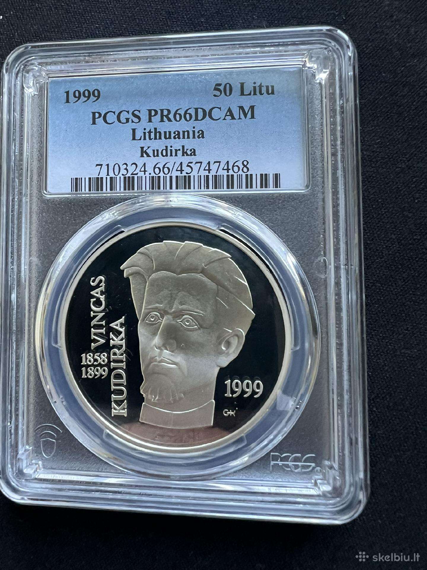 1999 m. 50 Litu- Kudirka-pcgs Pr-66dcam-