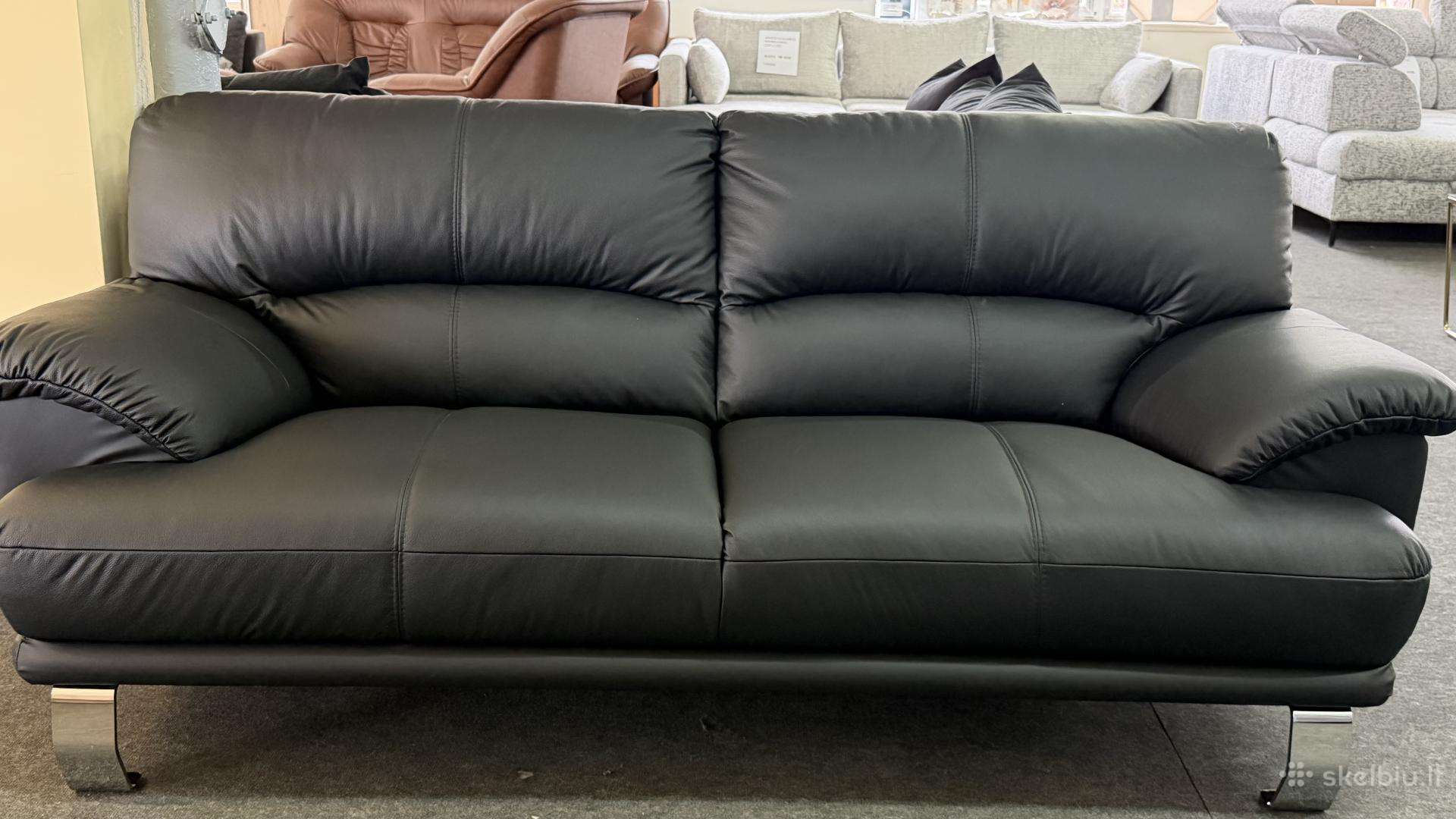 Nauja natūralios odos sofa