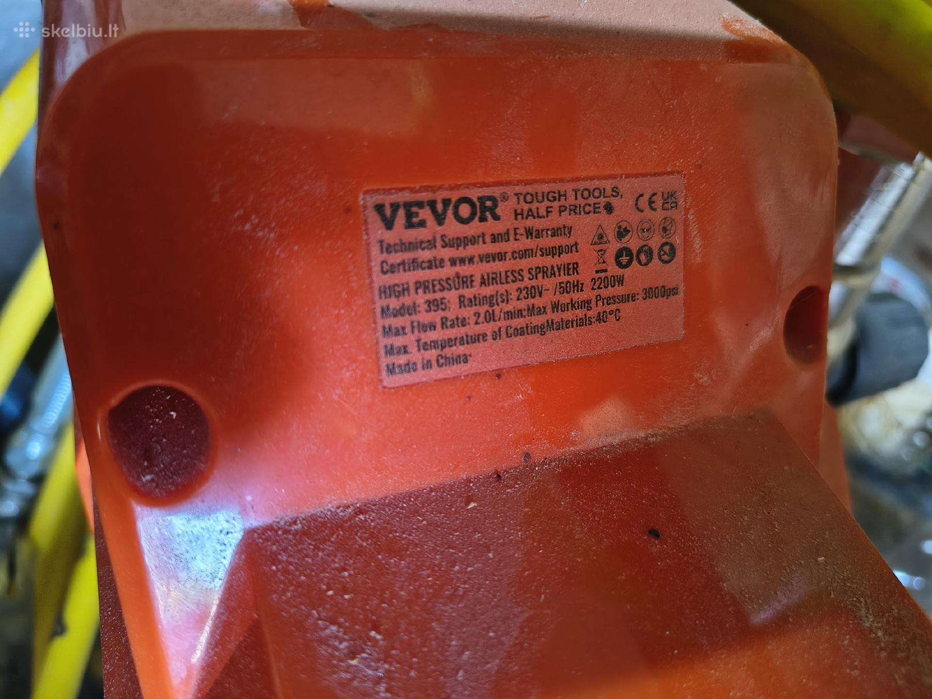 Aukšto slėgio Vevor dažymo aparatas 2,2kw