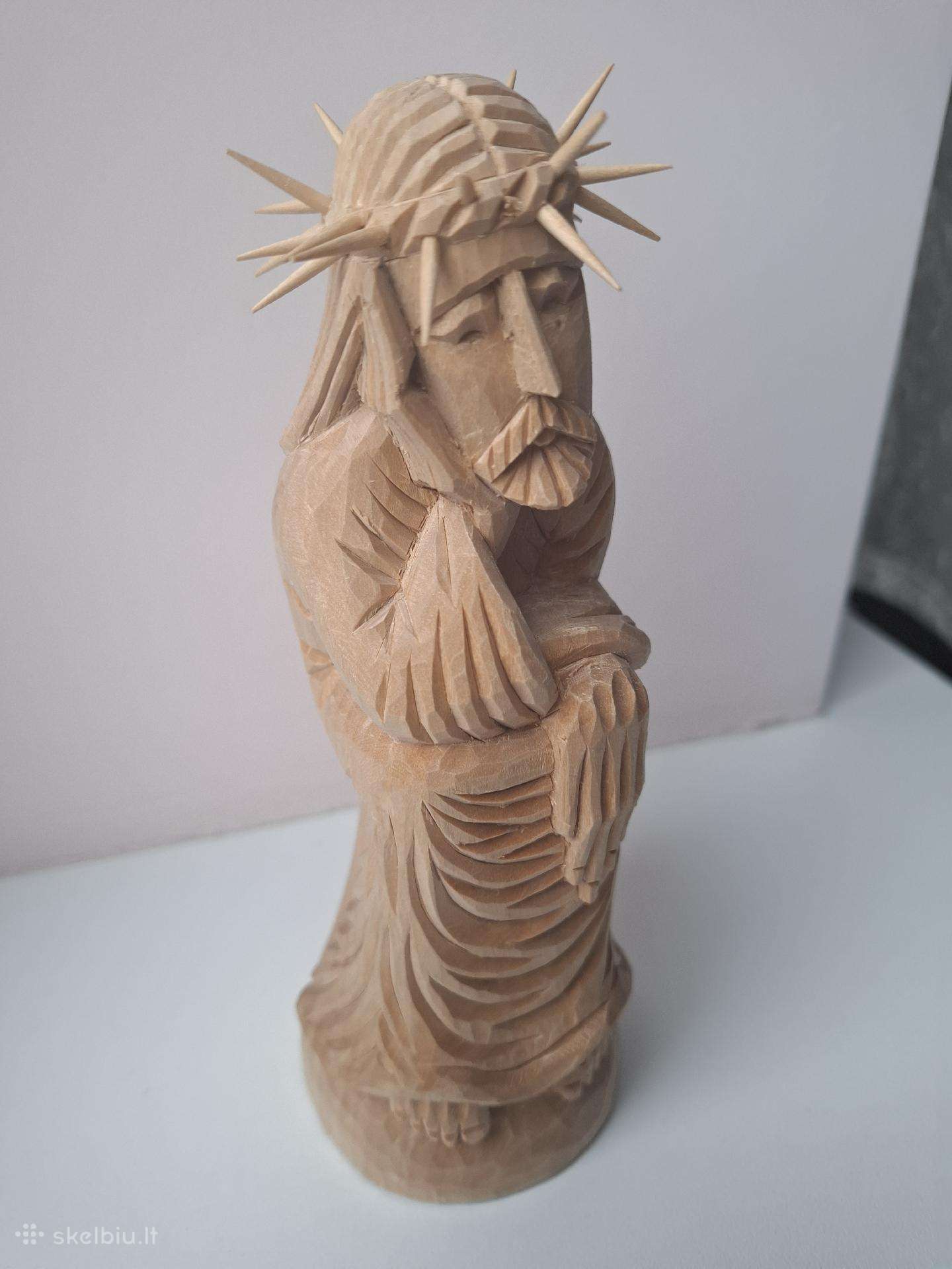 Rūpintojėlis iš medžio, rankų darbo